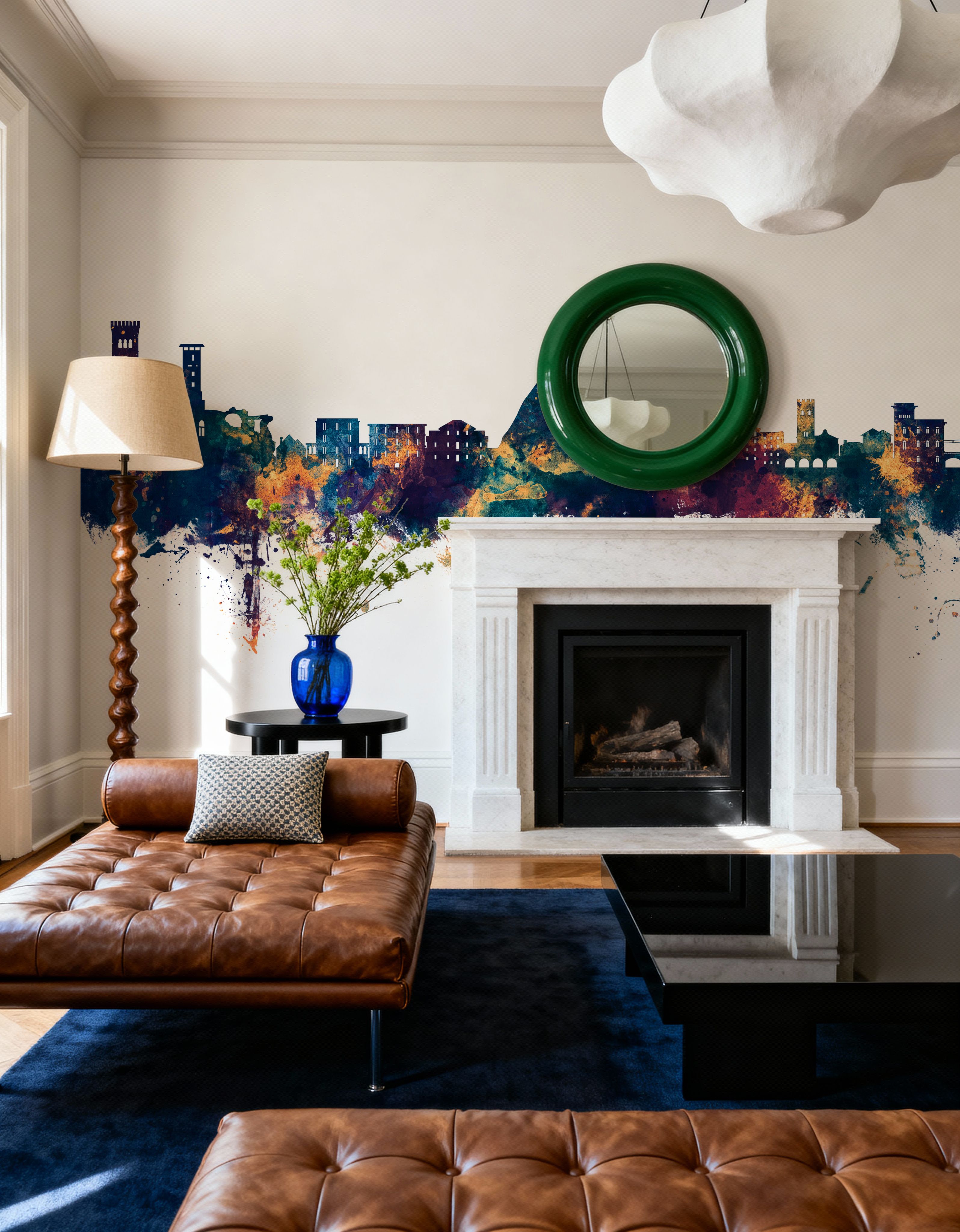 Monterosso al Mare Italy Skyline Blue & Bronze