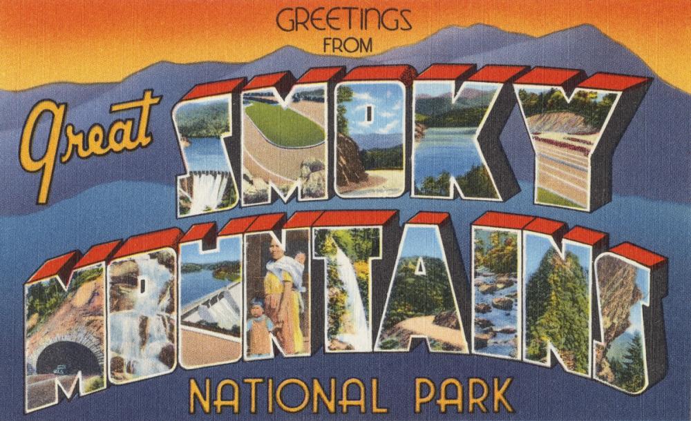 Greetings from Smokey Mountains - Screenprint Postcard