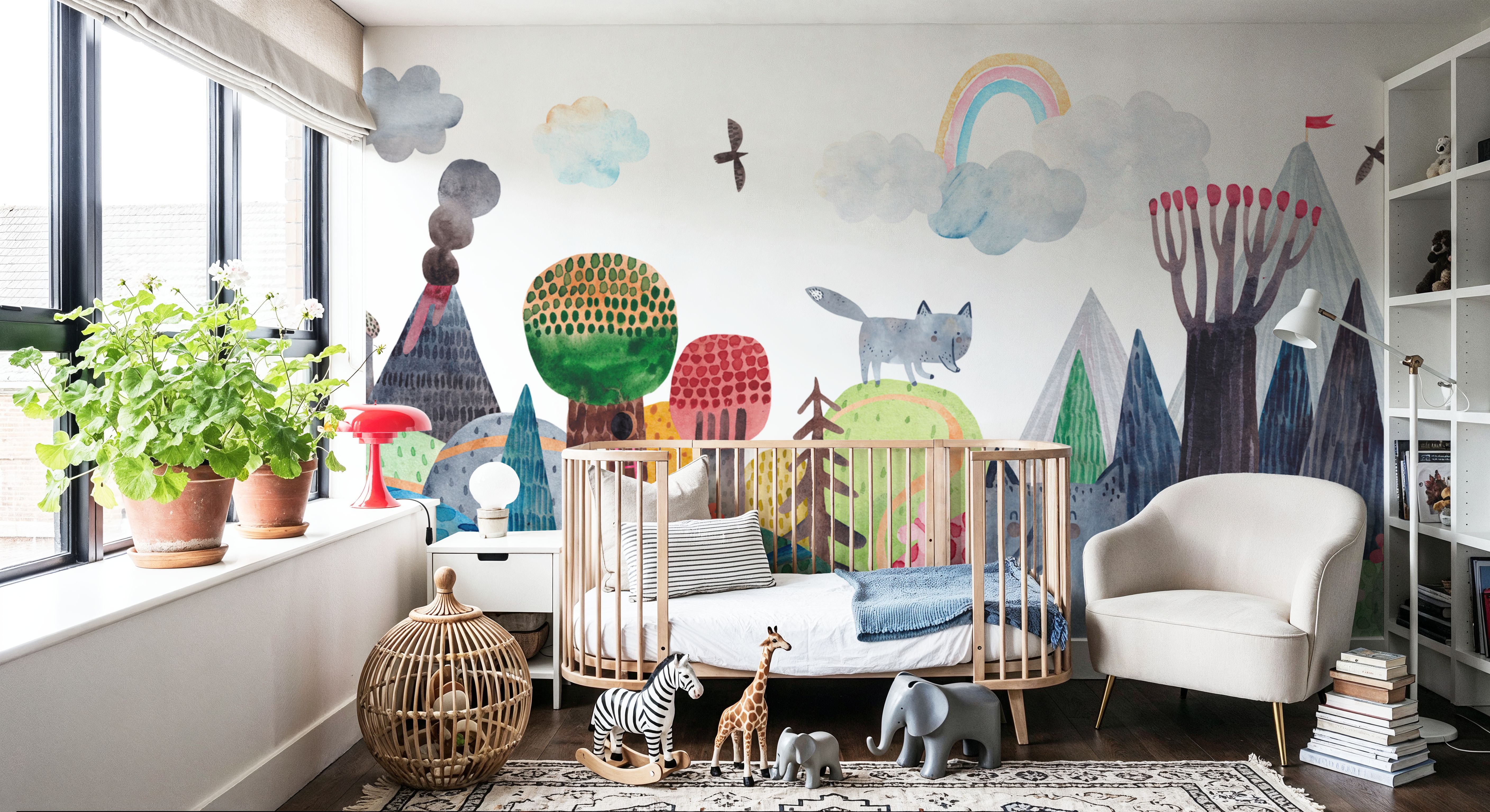 Fotomural - Over The Mountains - Habitación Infantil - Wallism España - Pegar en la pared o Autoadhesivo