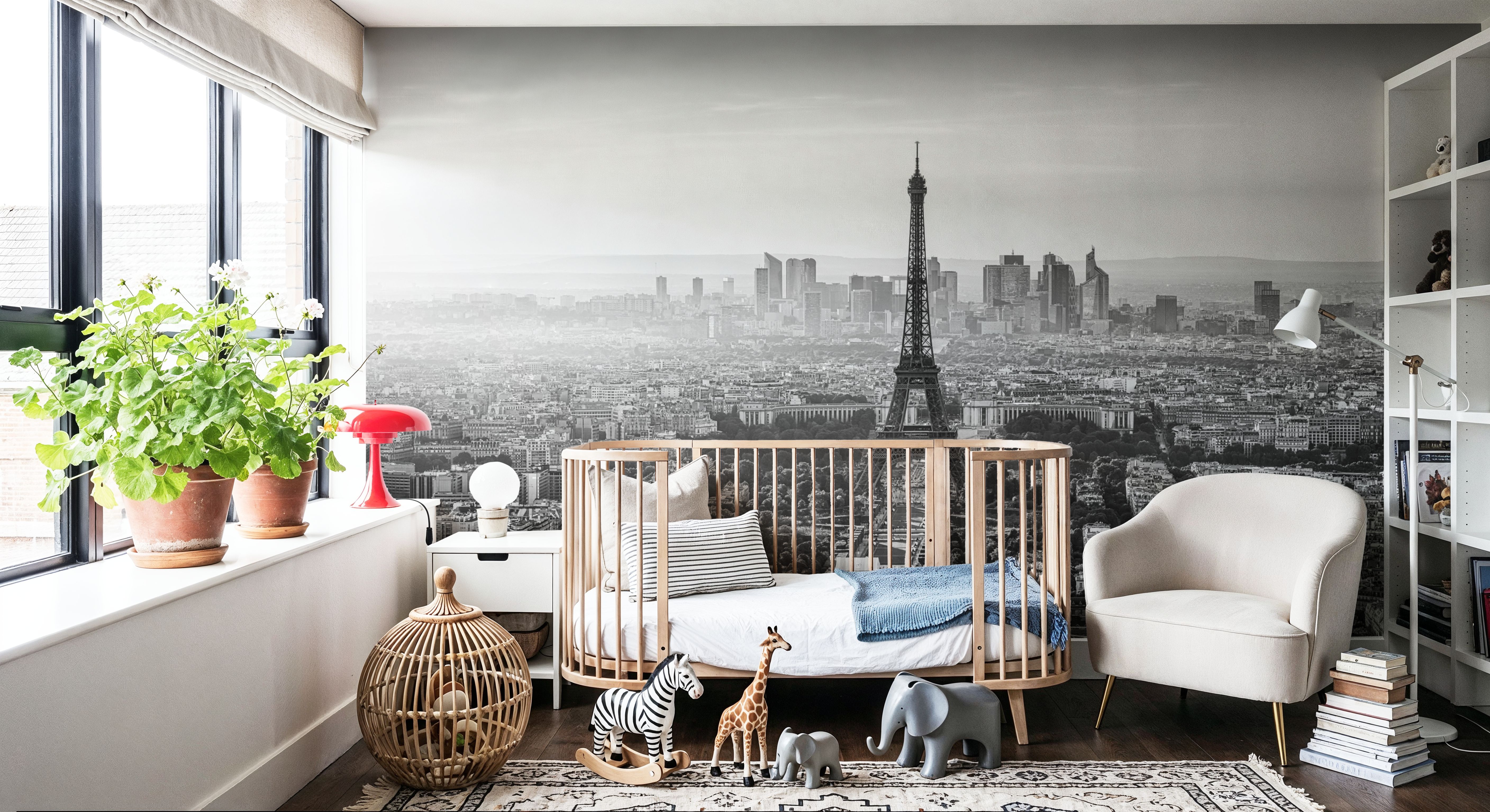 La Defense and Eiffel Tower BW