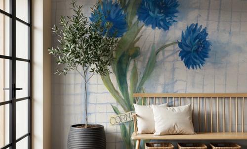 Cornflowers on Linen