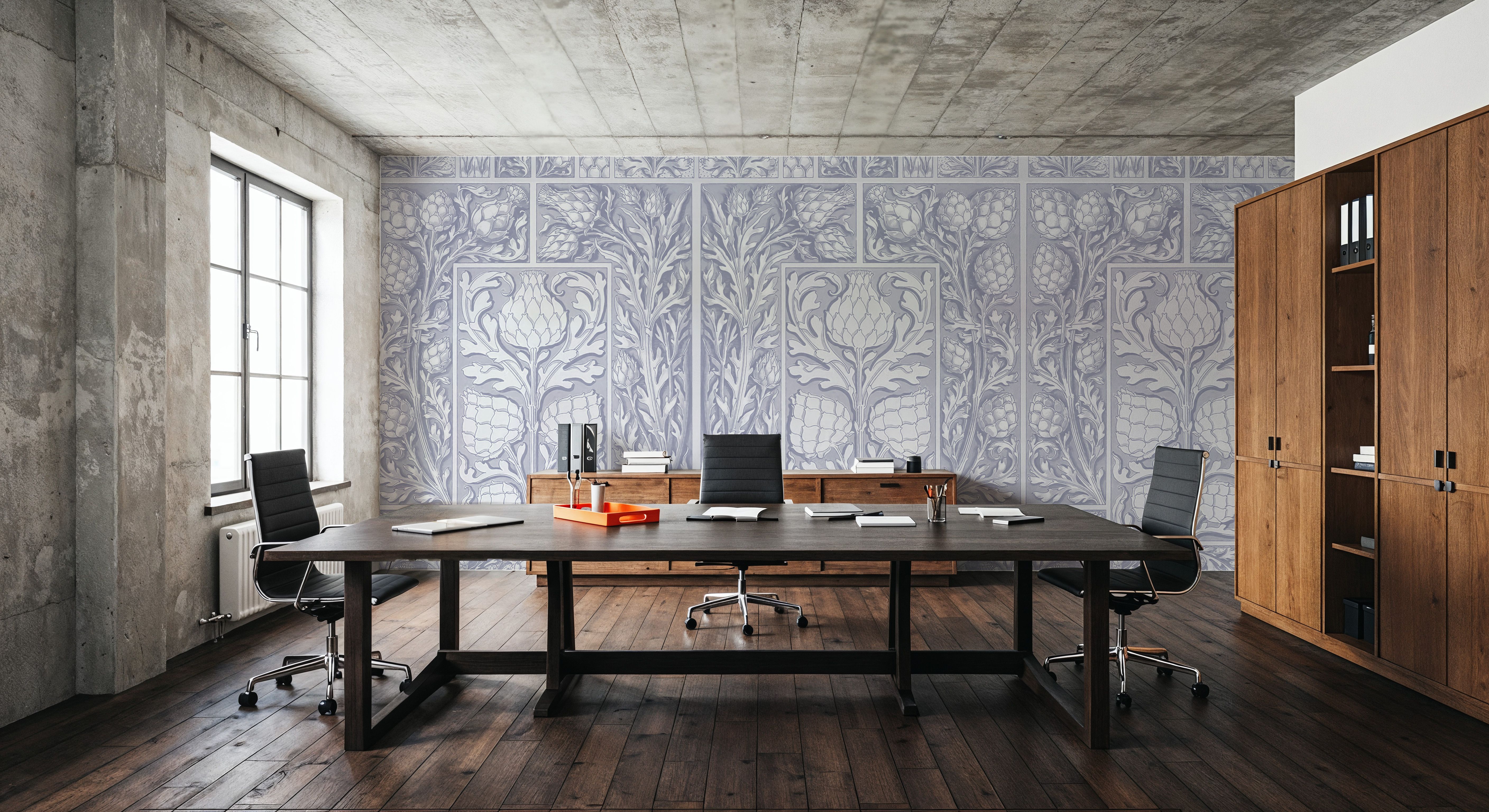 Clear Thistle Wall Blue