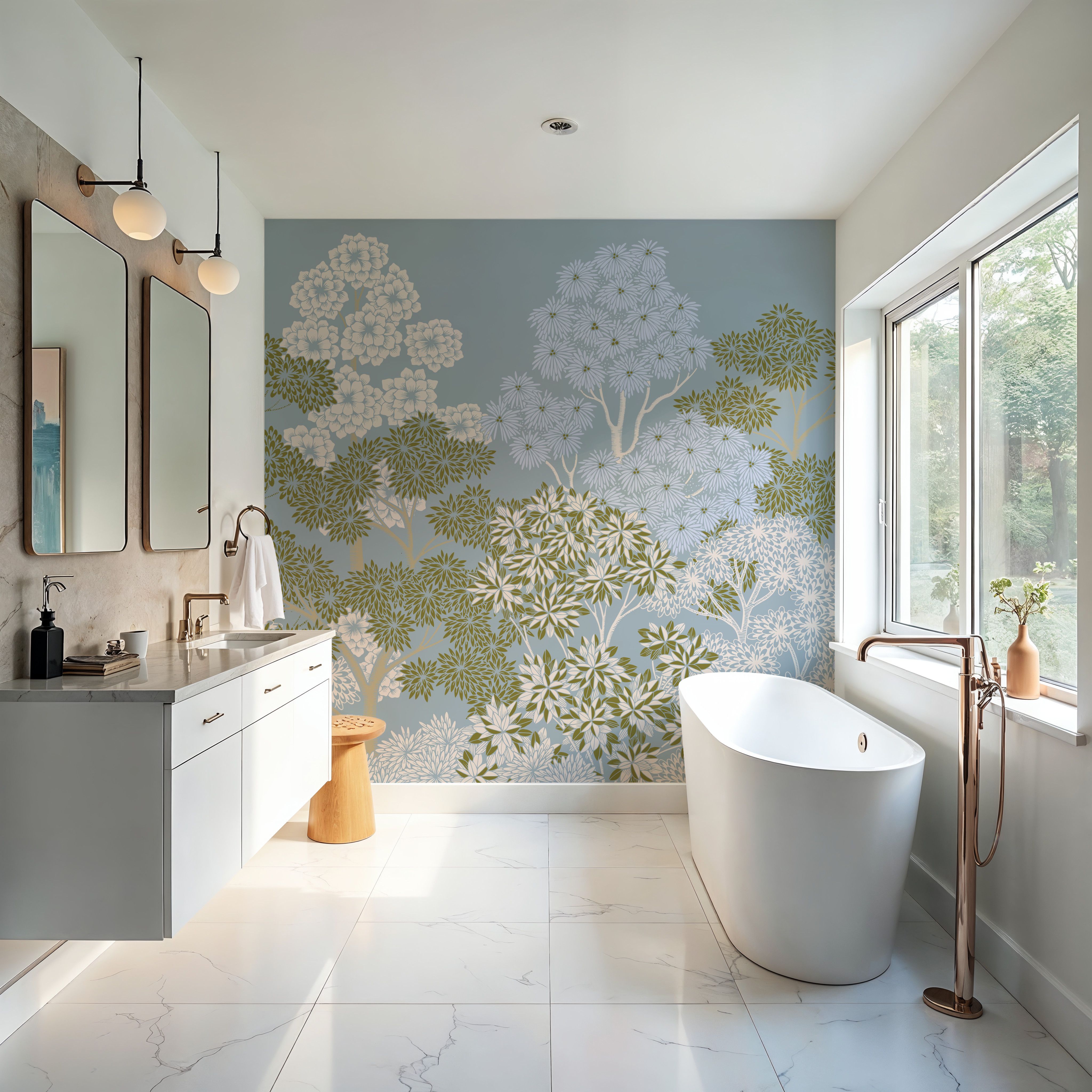 Overleaf Woodland, French Blue