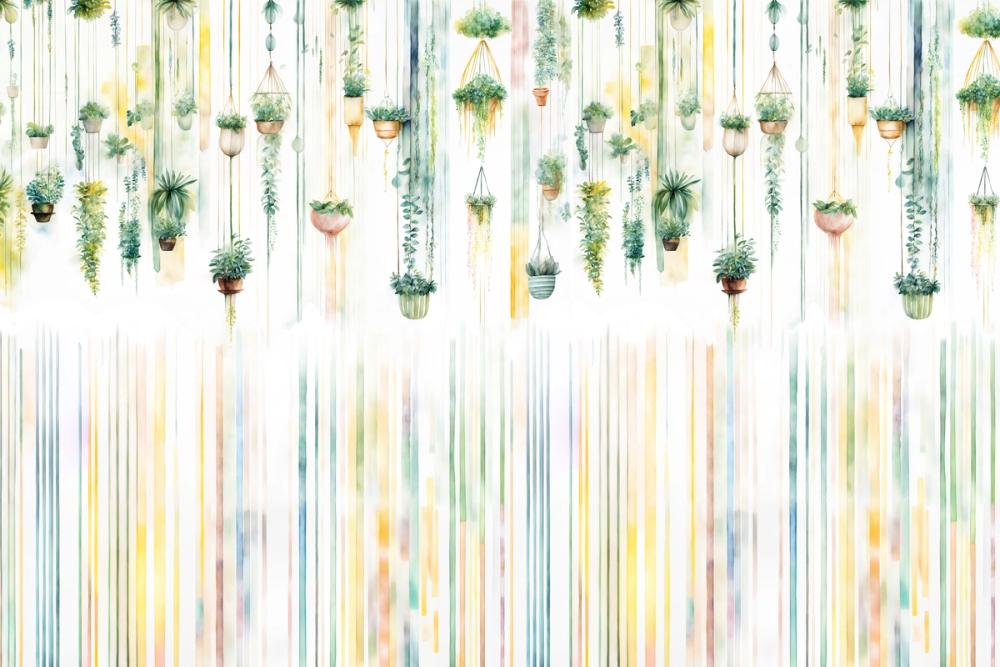 Hanging Watercolor Gardens Color