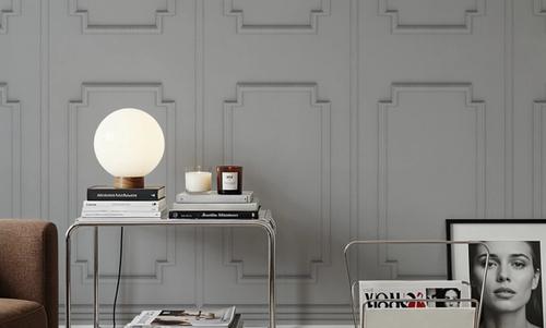 Faux Wall Panel Moulding, Light Gray