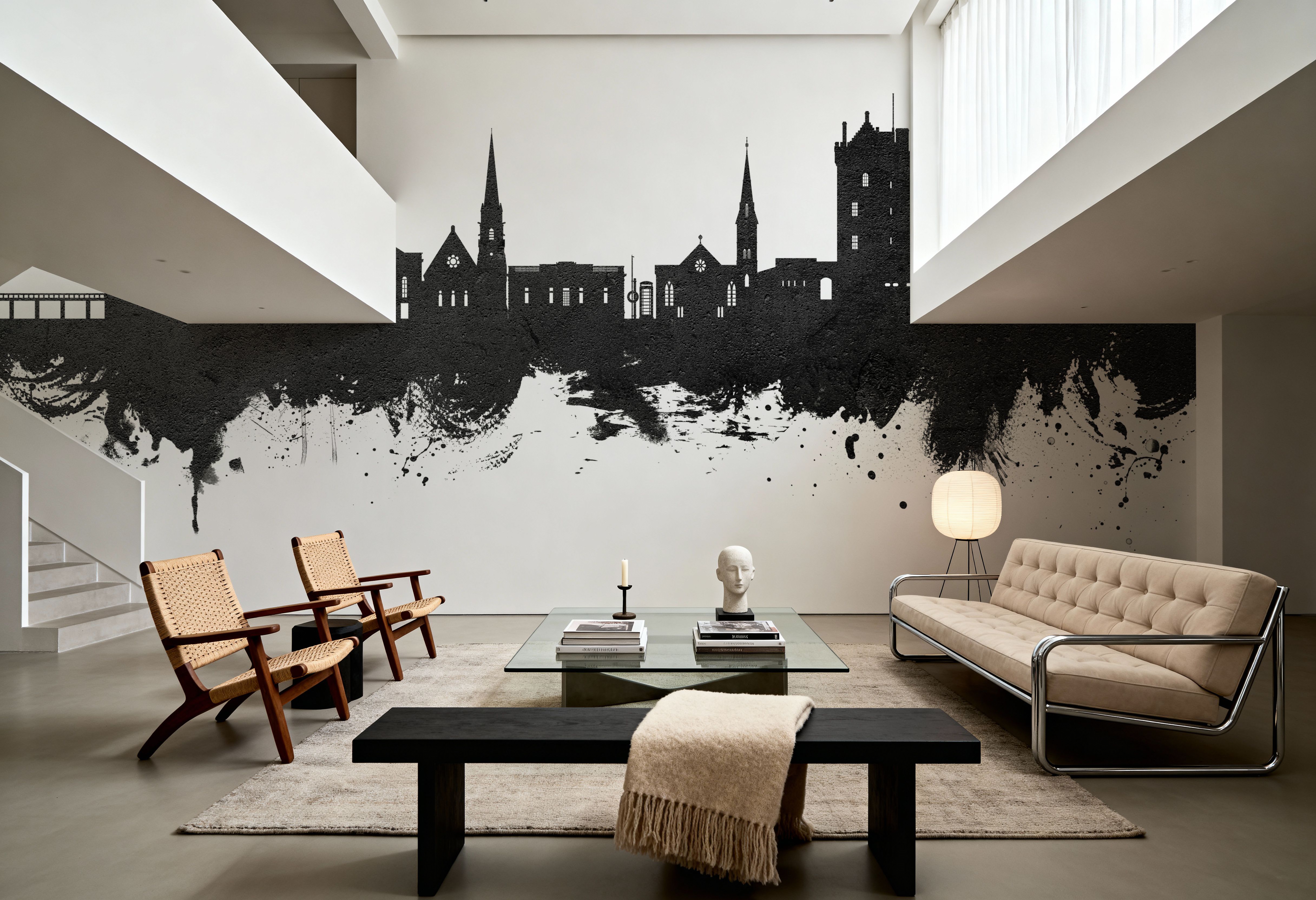 Broughty Ferry Scotland Skyline Black & White