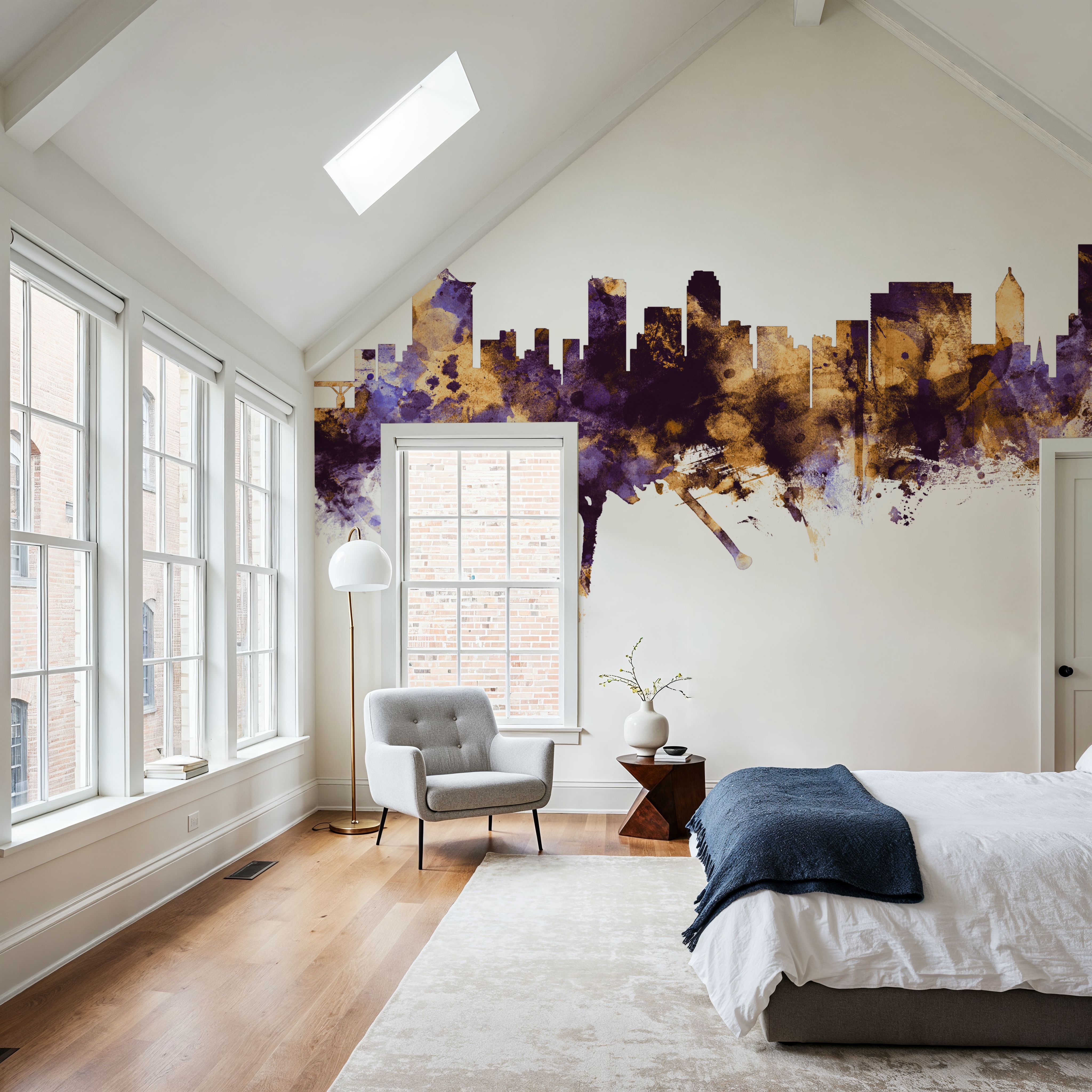 Tulsa Oklahoma Skyline Purple & Gold