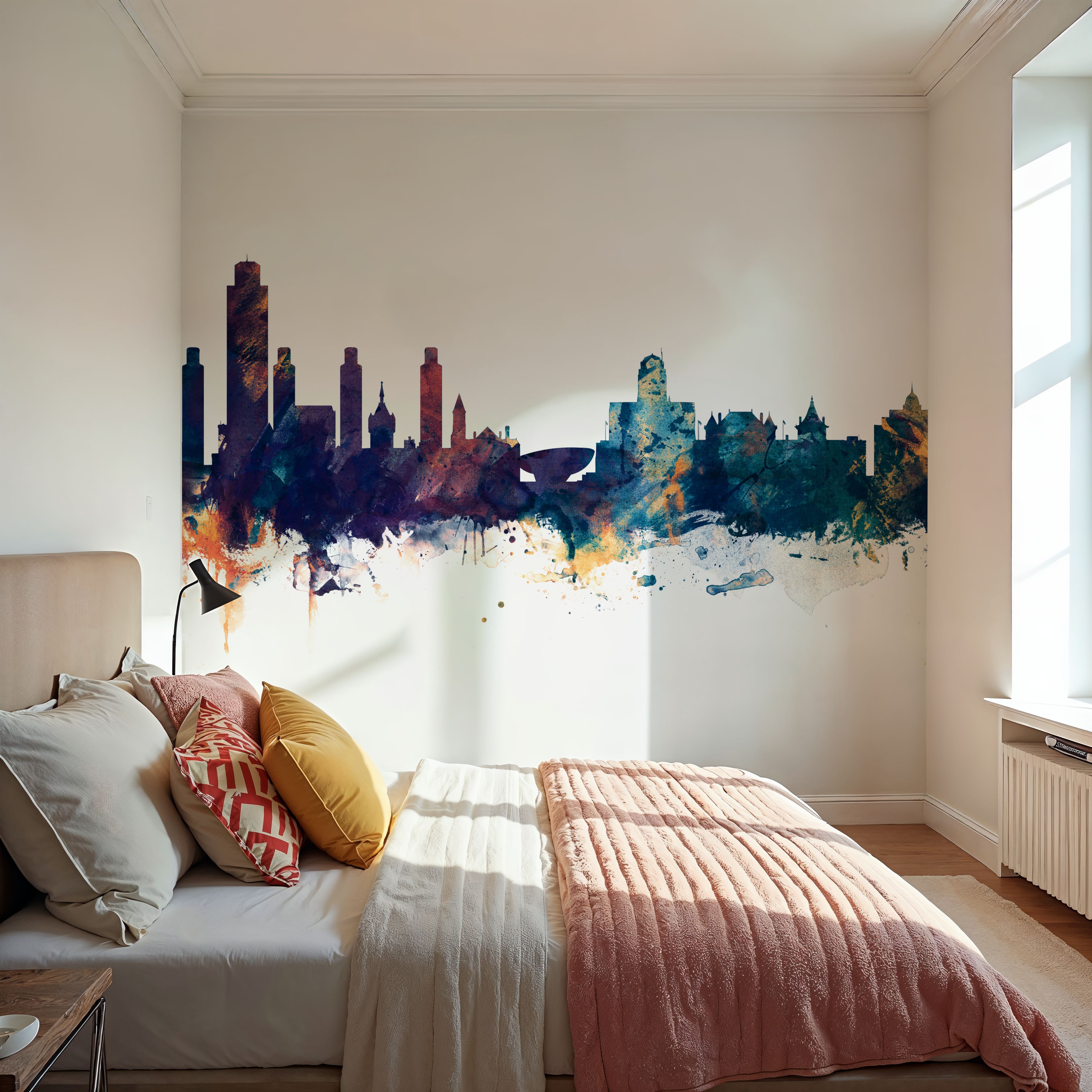 Albany New York Skyline Blue & Bronze