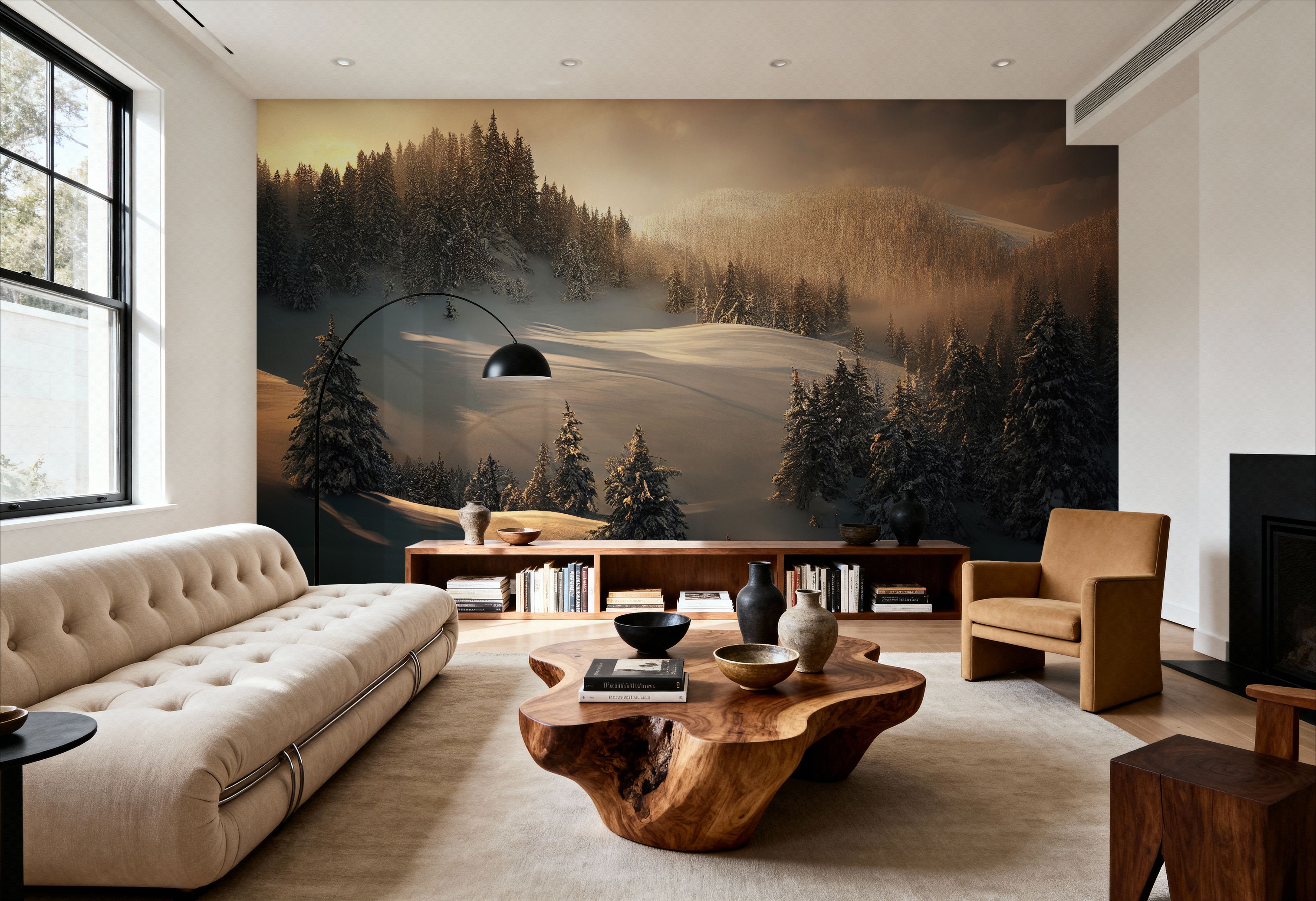 Snow Sunset Illustration