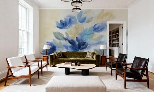 Sapphire Blue Floral I
