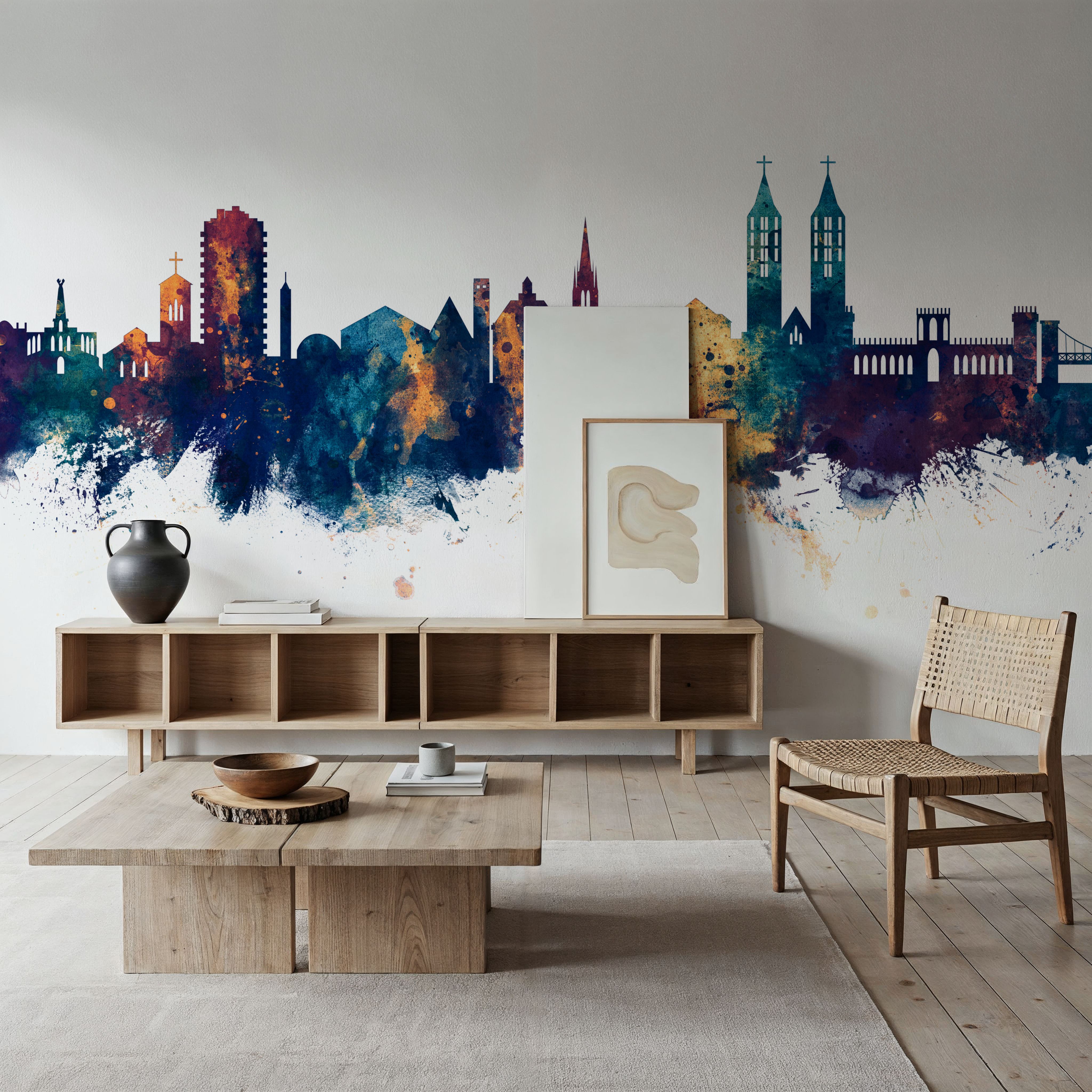 Kassel Germany Skyline Blue & Bronze