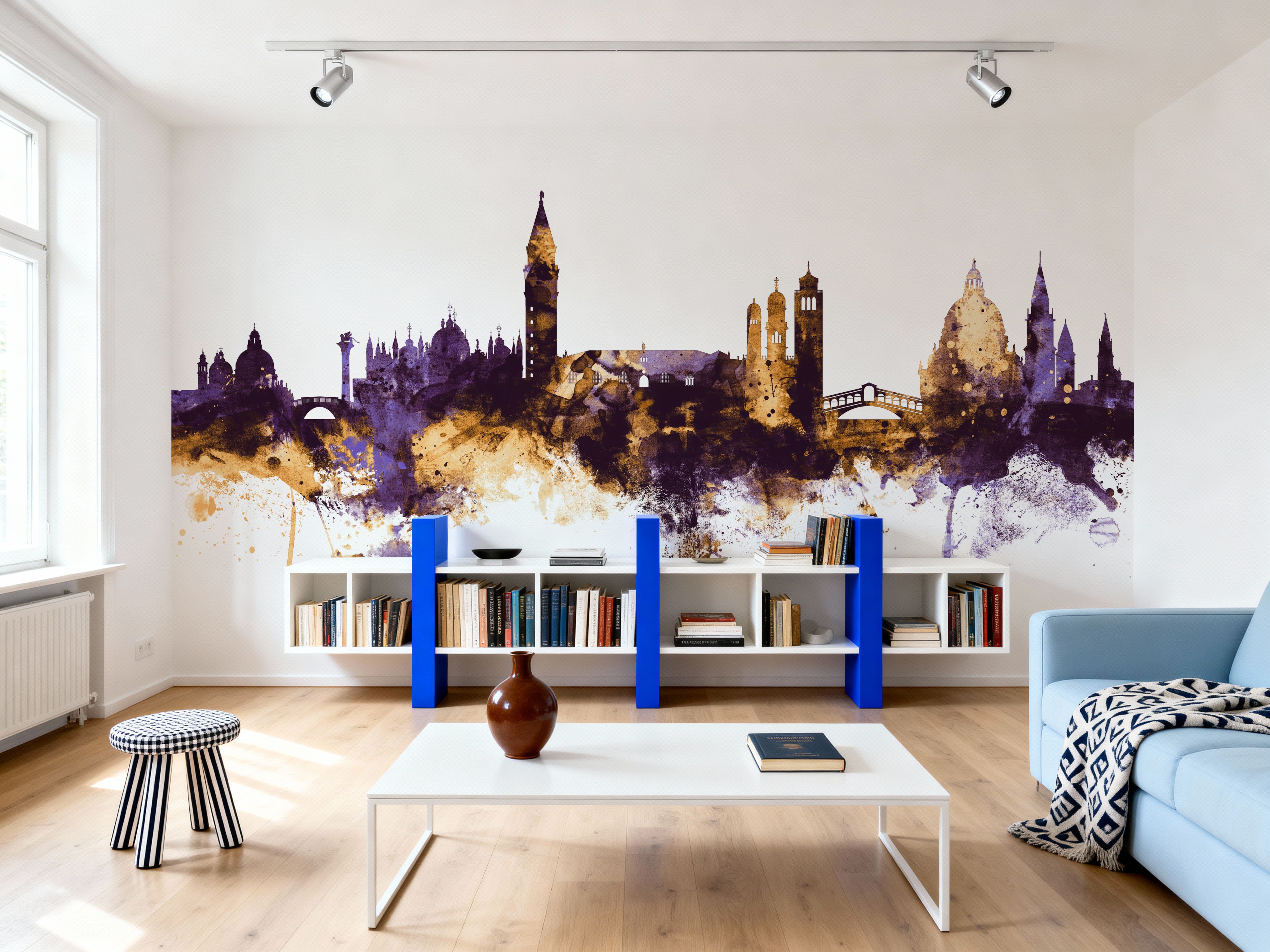 Venice Itay Skyline Purple & Gold
