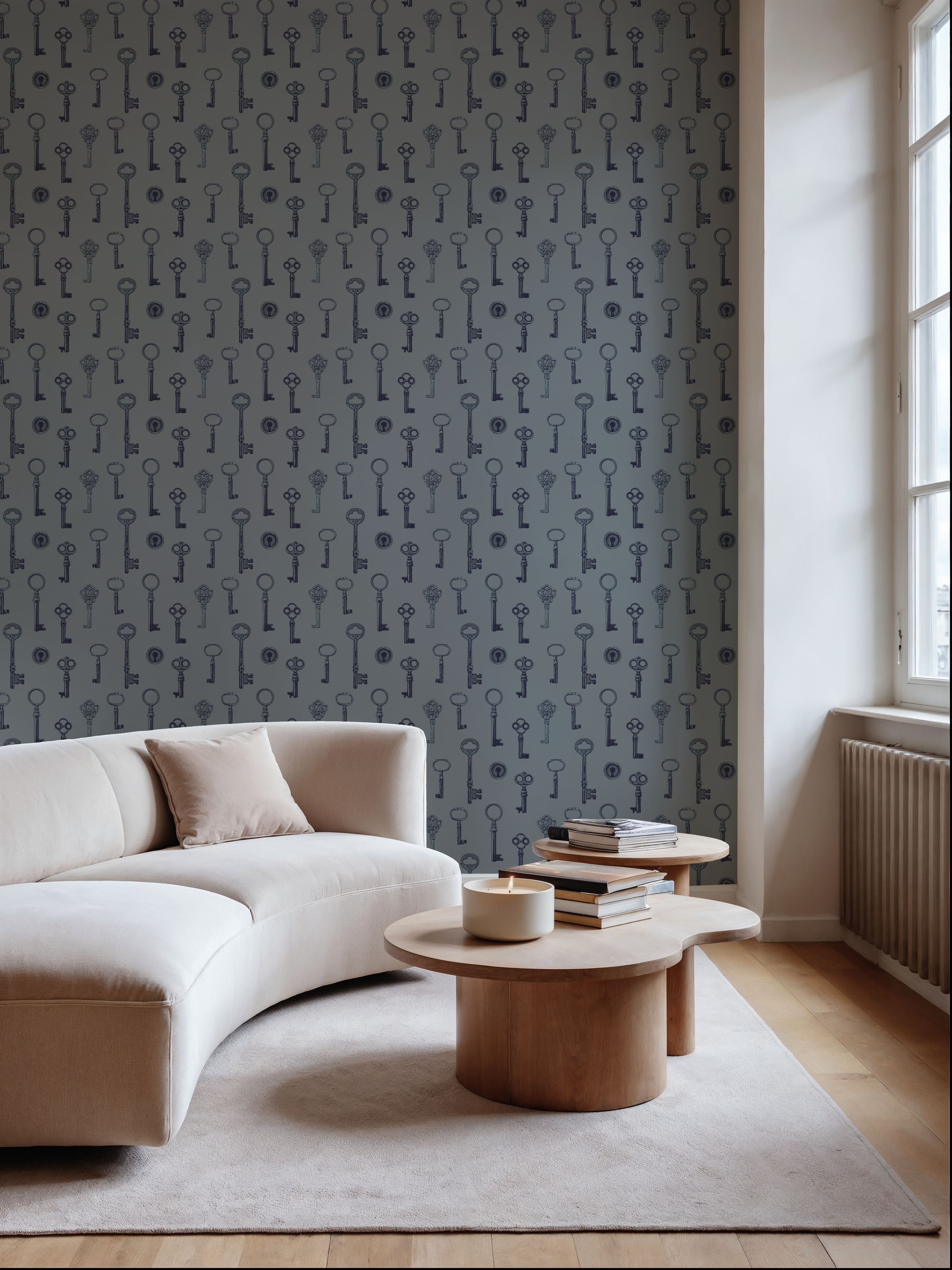 Antique Keys, French Blue