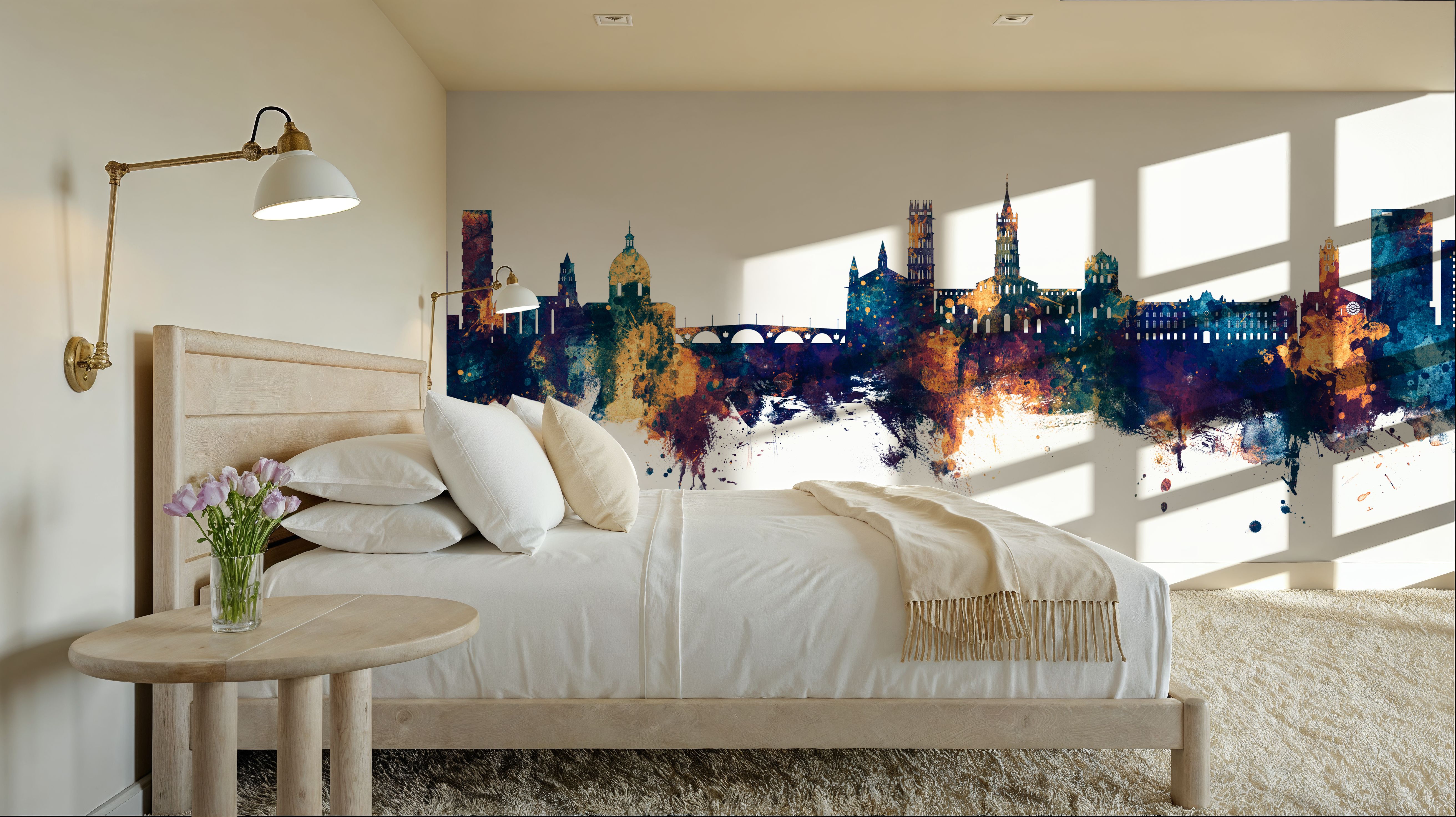 Toulouse France Skyline Blue & Bronze