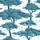 Tree Canopy, Teal on Snow