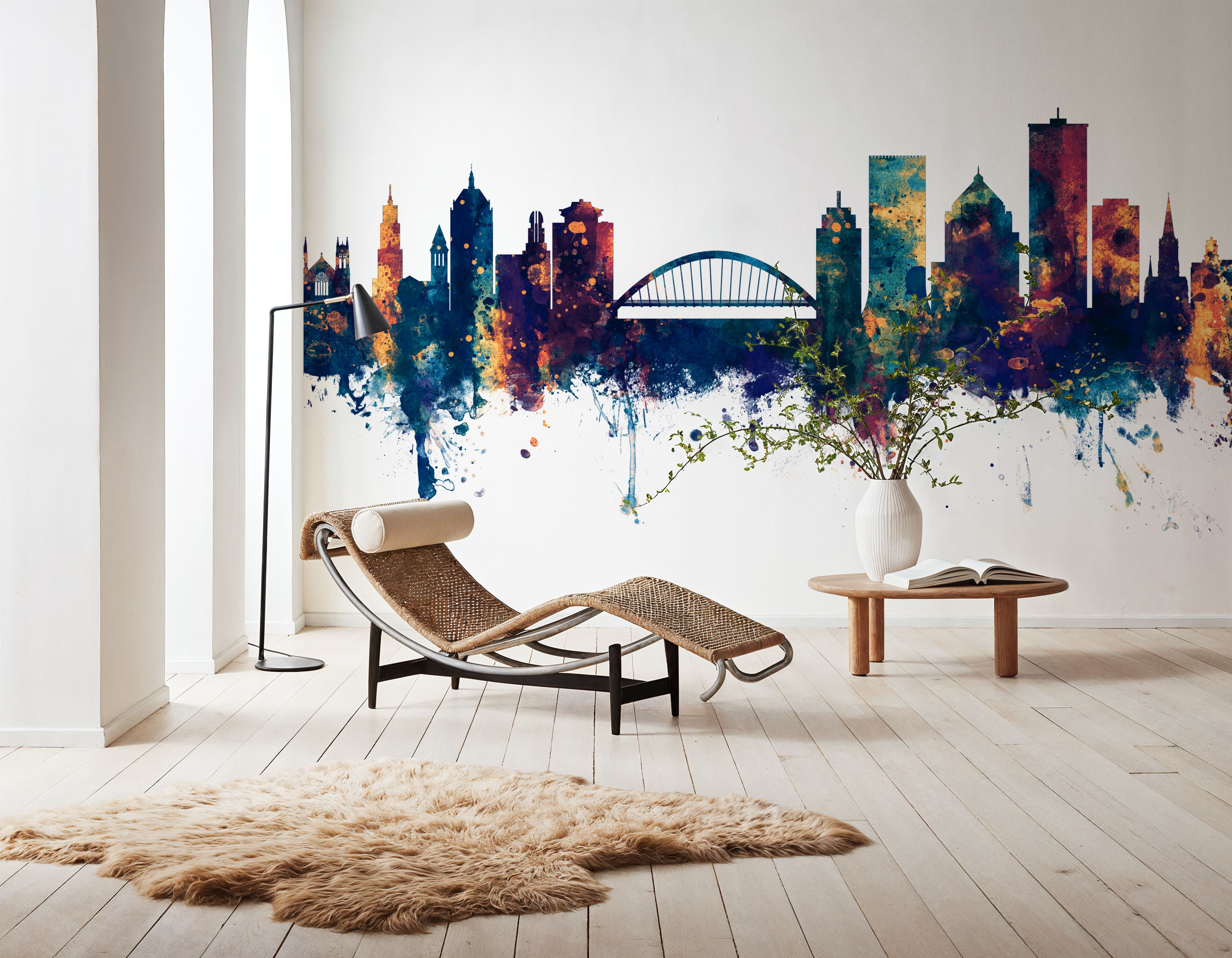 Rochester New York Skyline Blue & Bronze