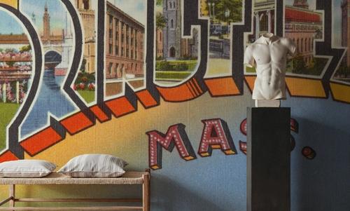 Greetings from Springfield Mass. - Screenprint Postcard