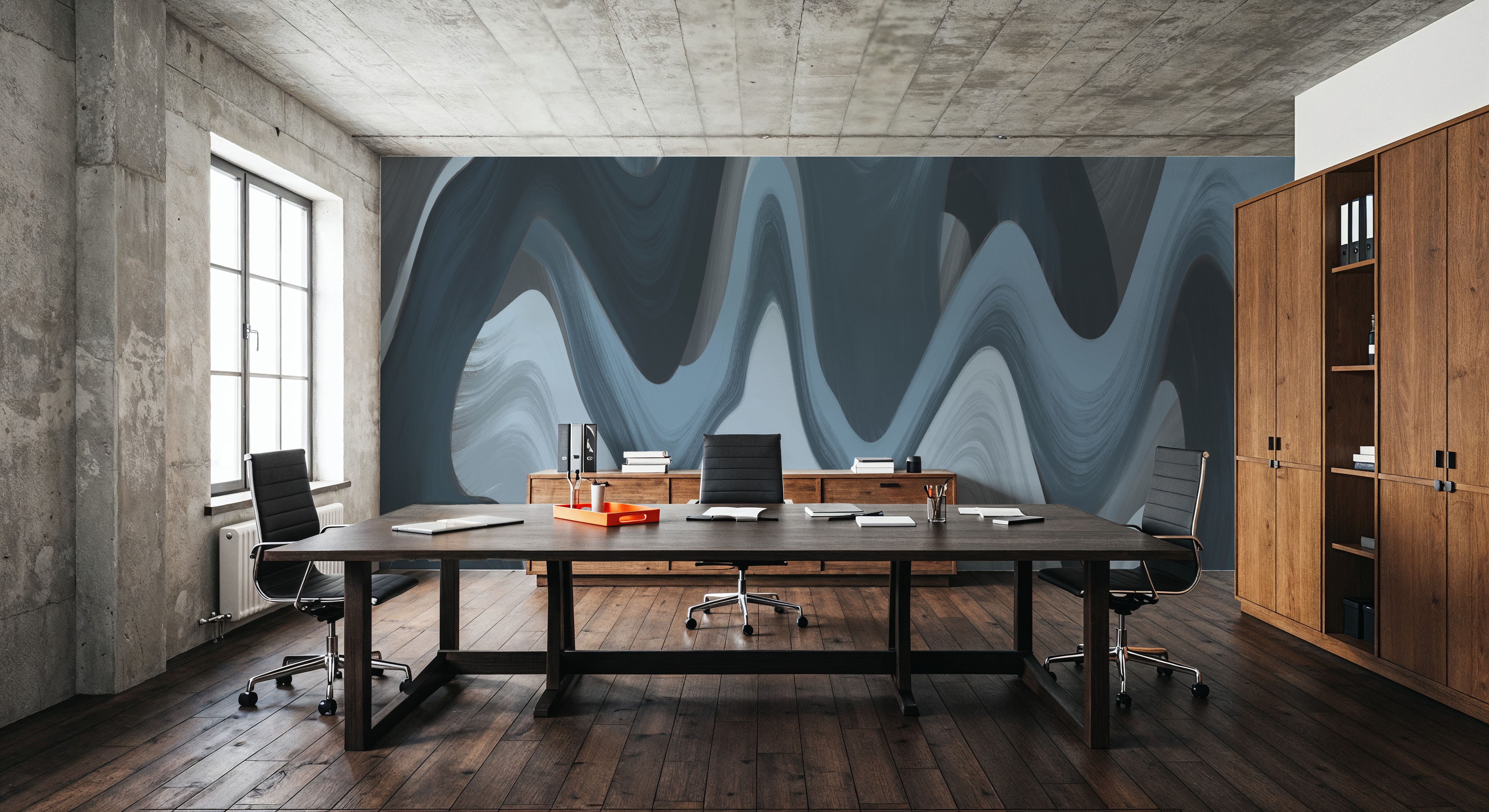 Abstract Paints, Denim, Wallpaper