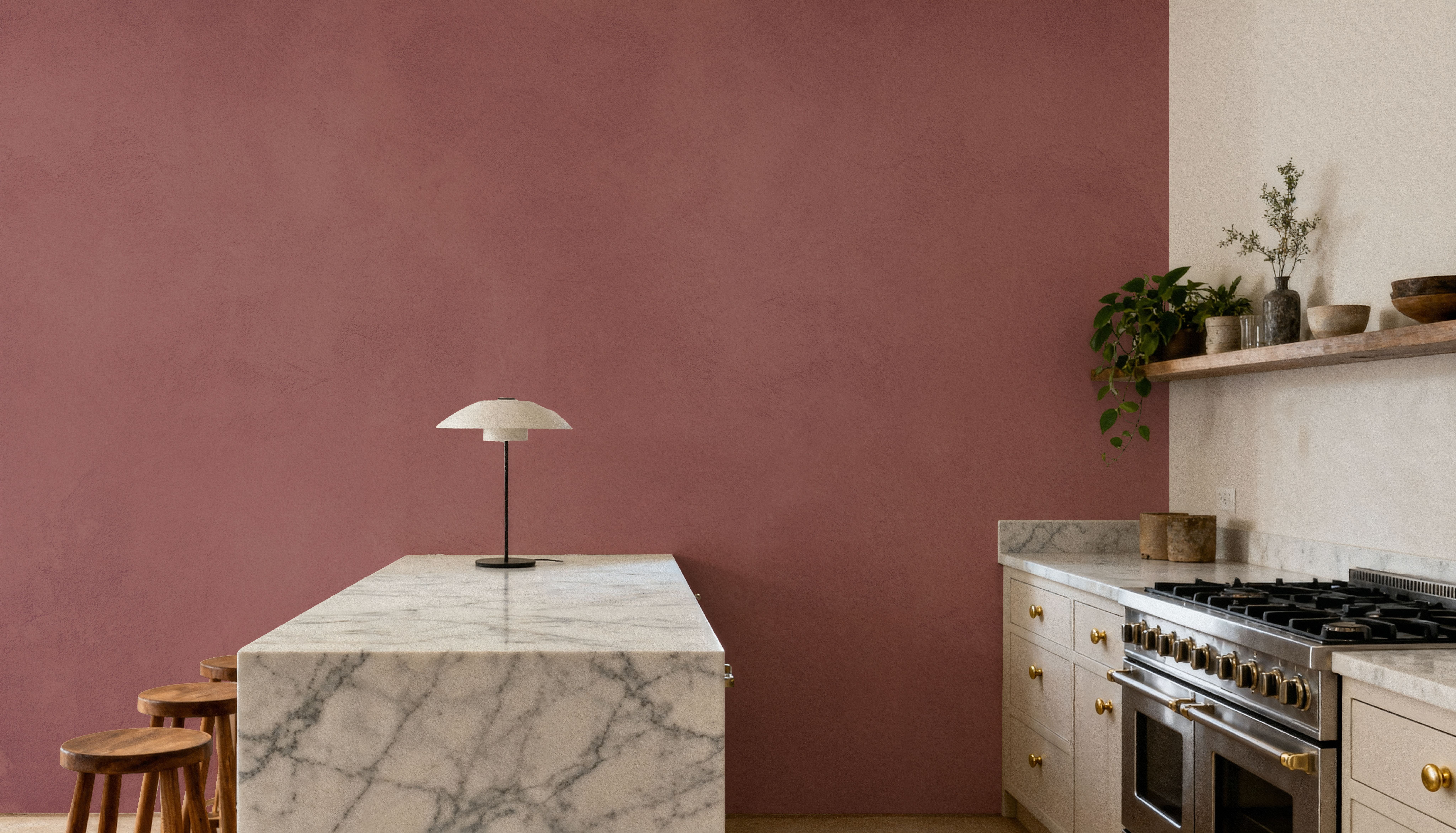 Tuscan Clay, Rose, Wallpaper