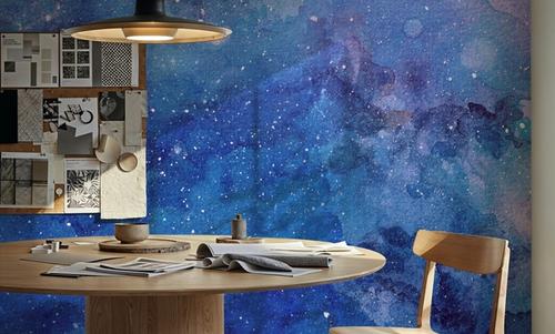 Blue Cosmic, Watercolor
