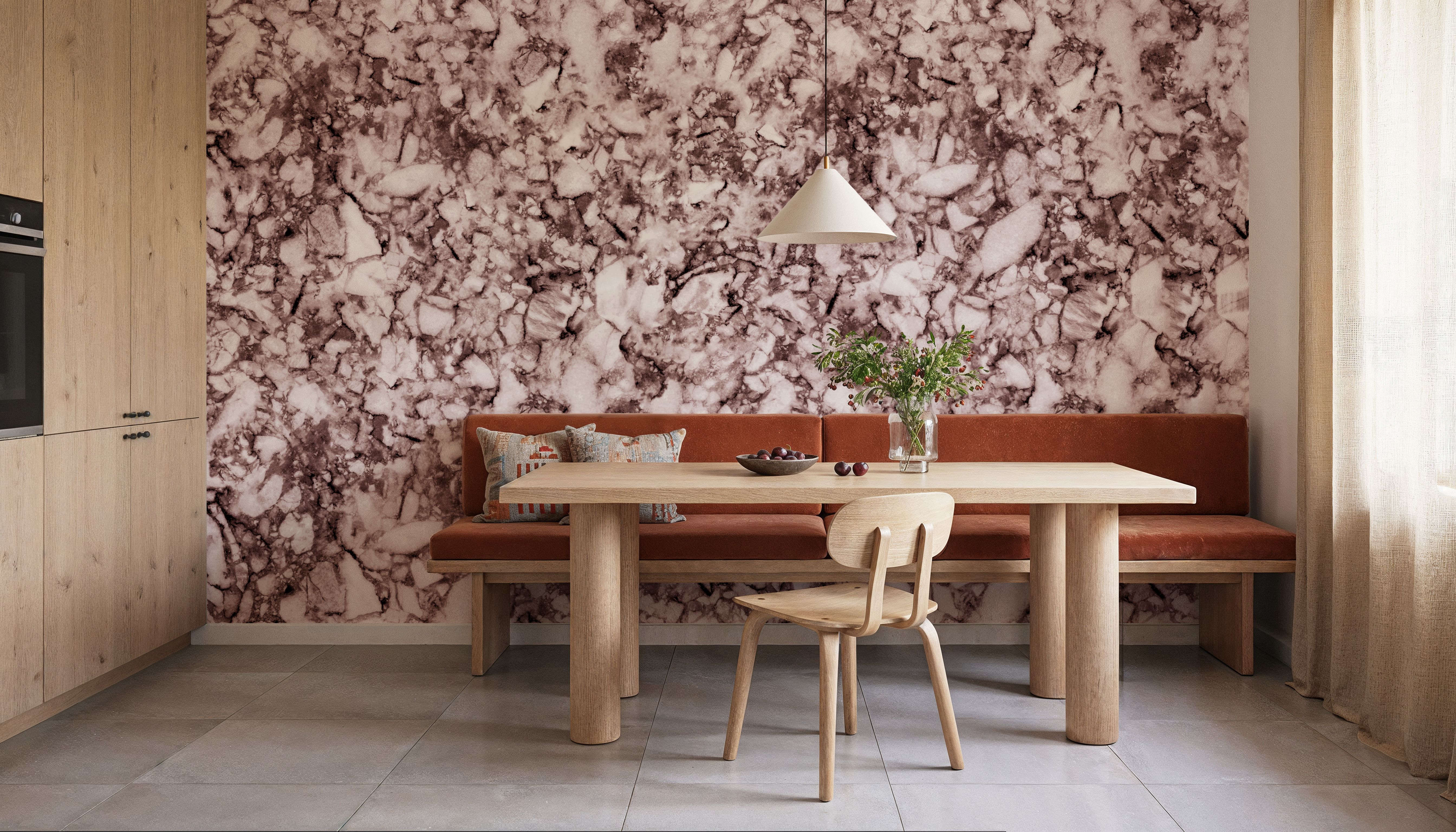 Statement Marble, Reddish Brown