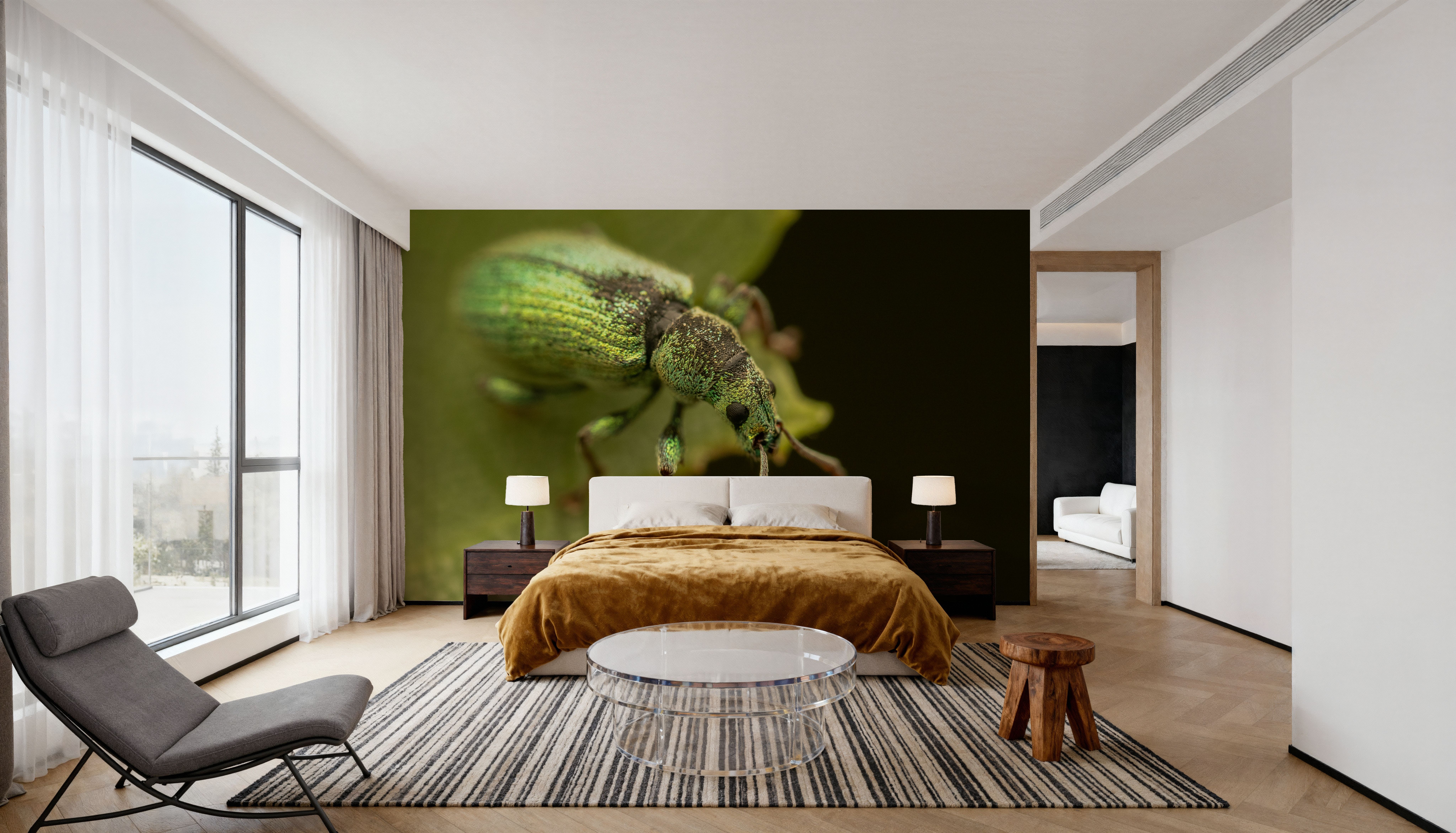 Green Beetle I, Behang