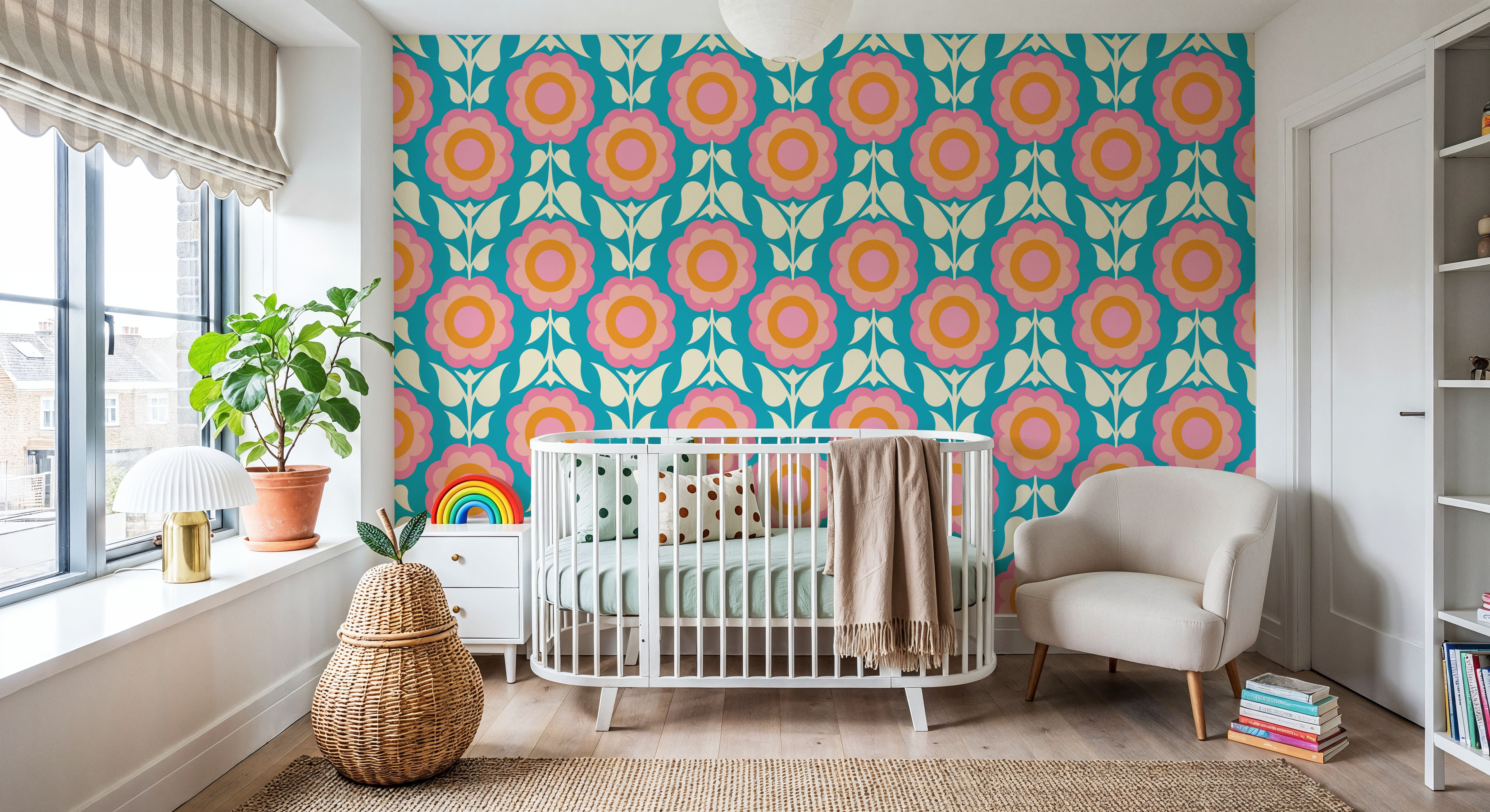 Retro Bold Blooms, Pastel
