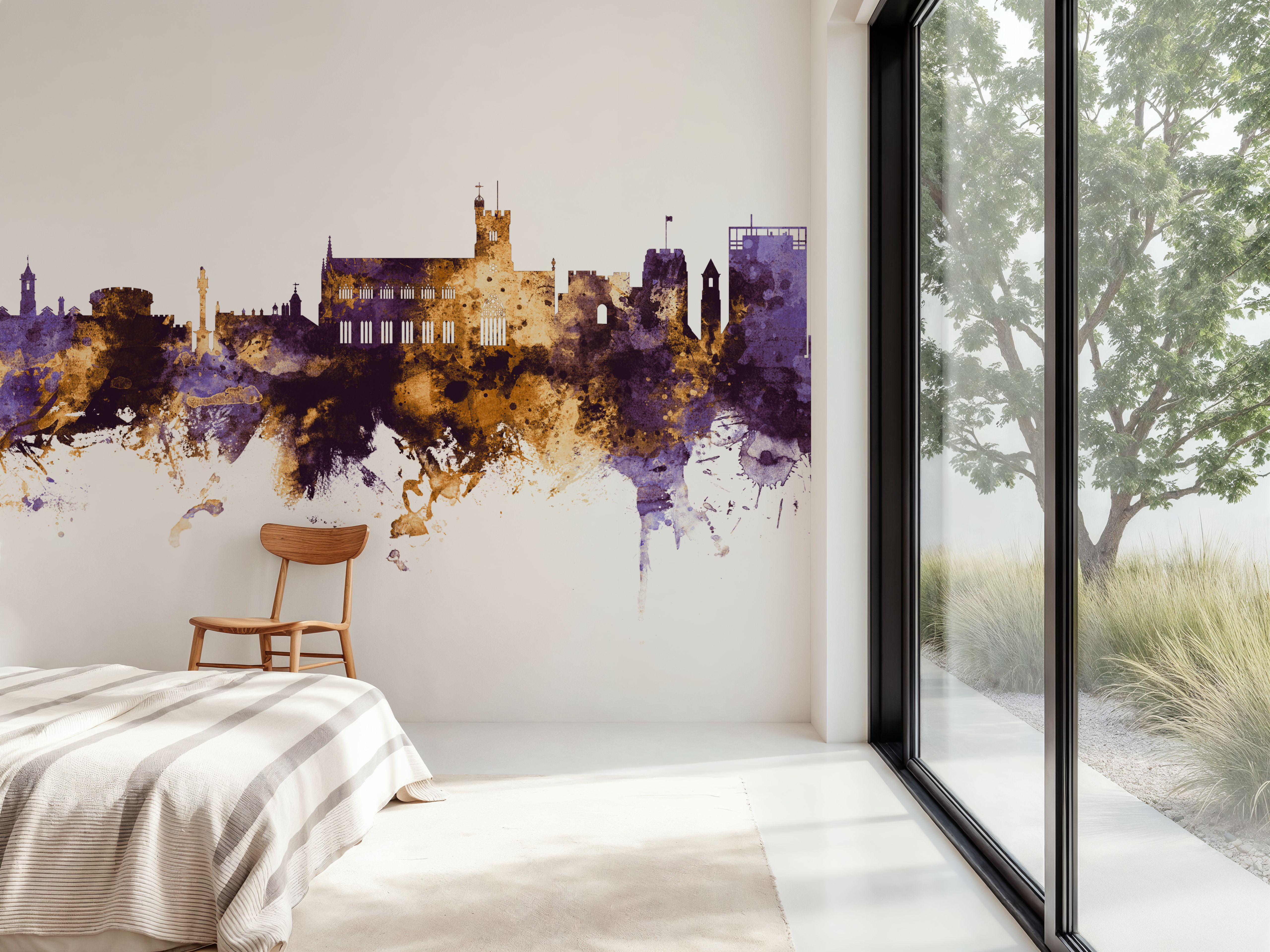 Carlisle England Skyline Purple & Gold