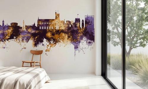 Carlisle England Skyline Purple & Gold