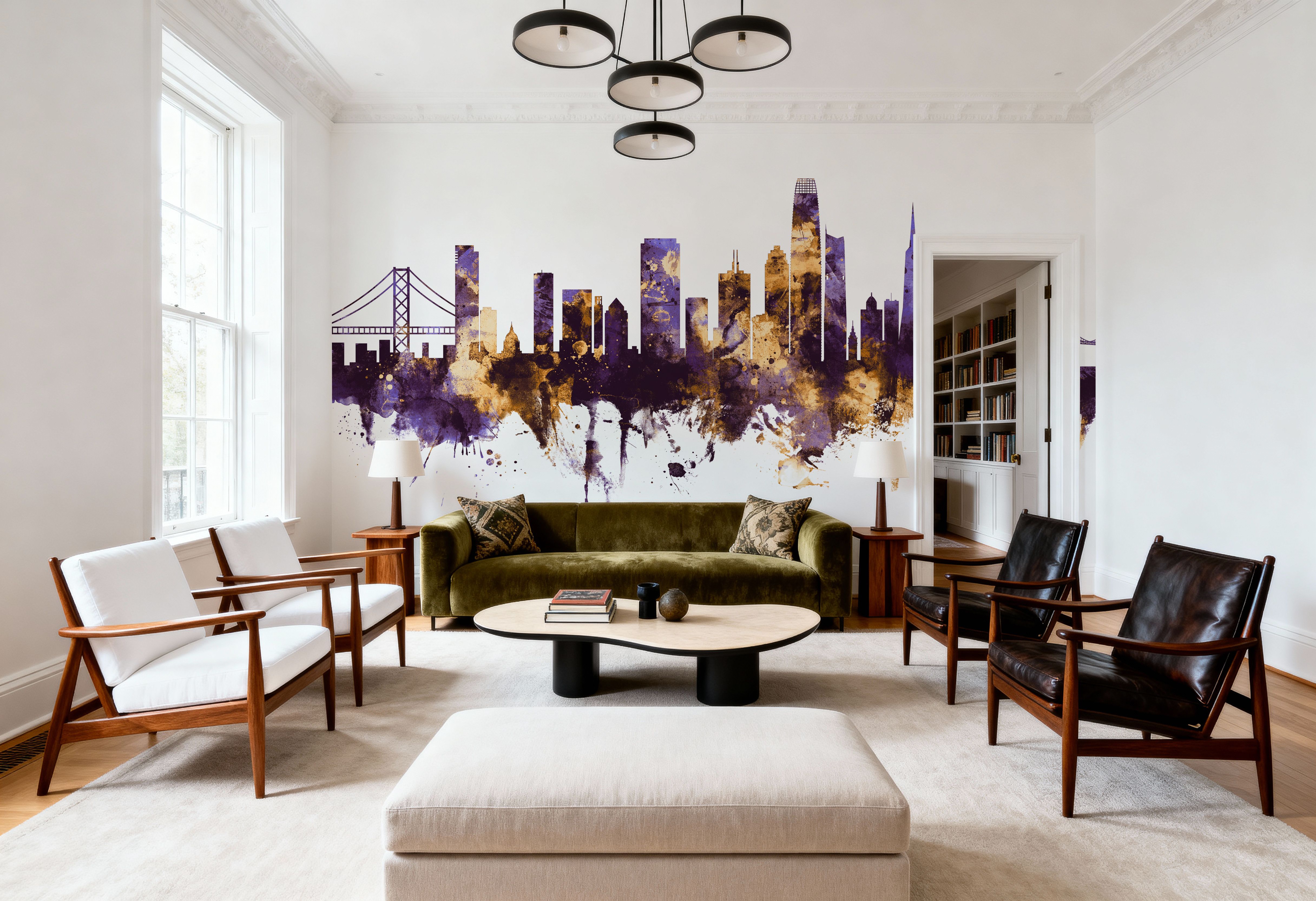 San Francisco Skyline Purple & Gold