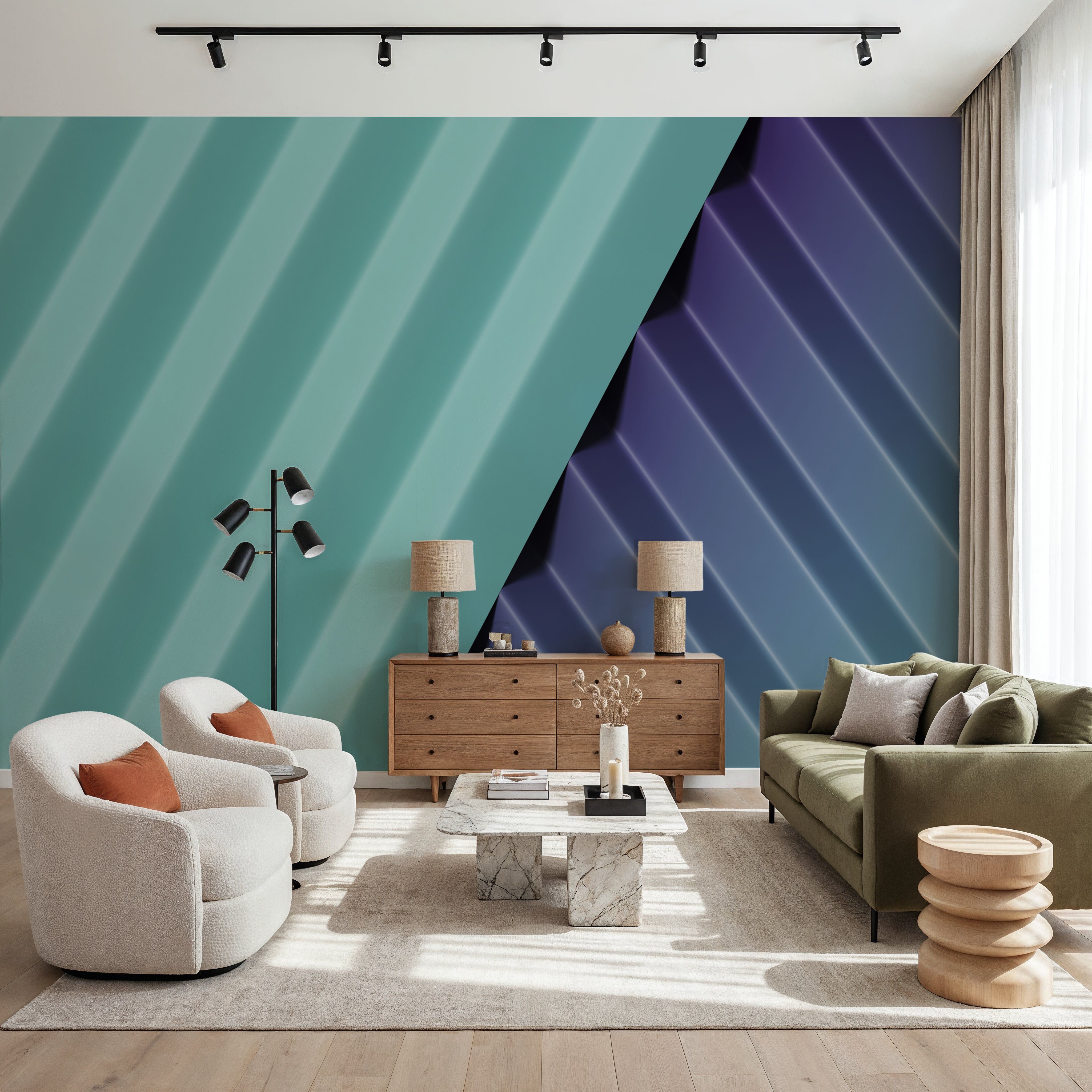 Pleated Blue