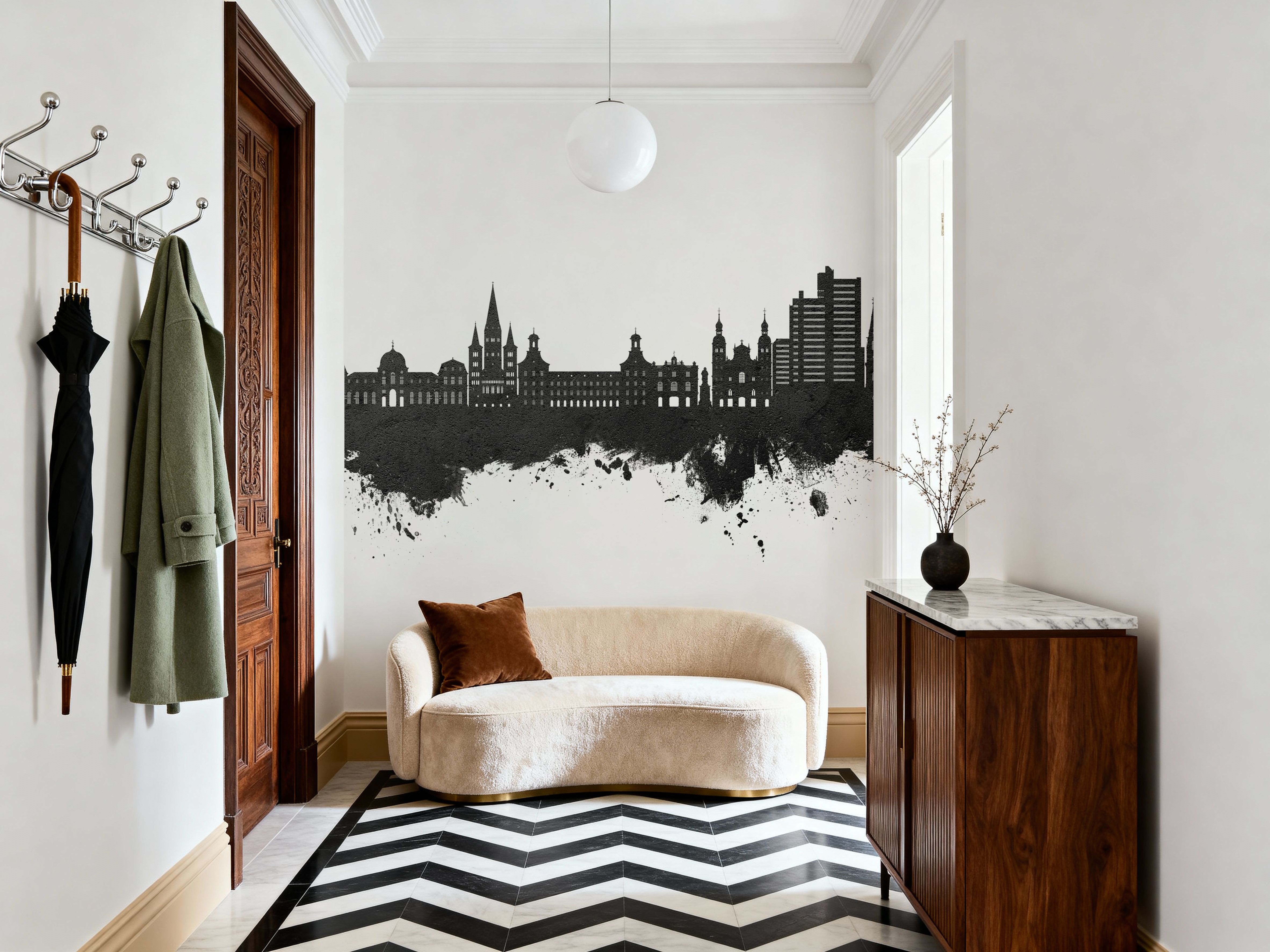 Bonn Skyline Black & White