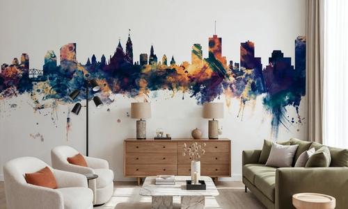 Ottowa Canada Skyline Blue & Bronze
