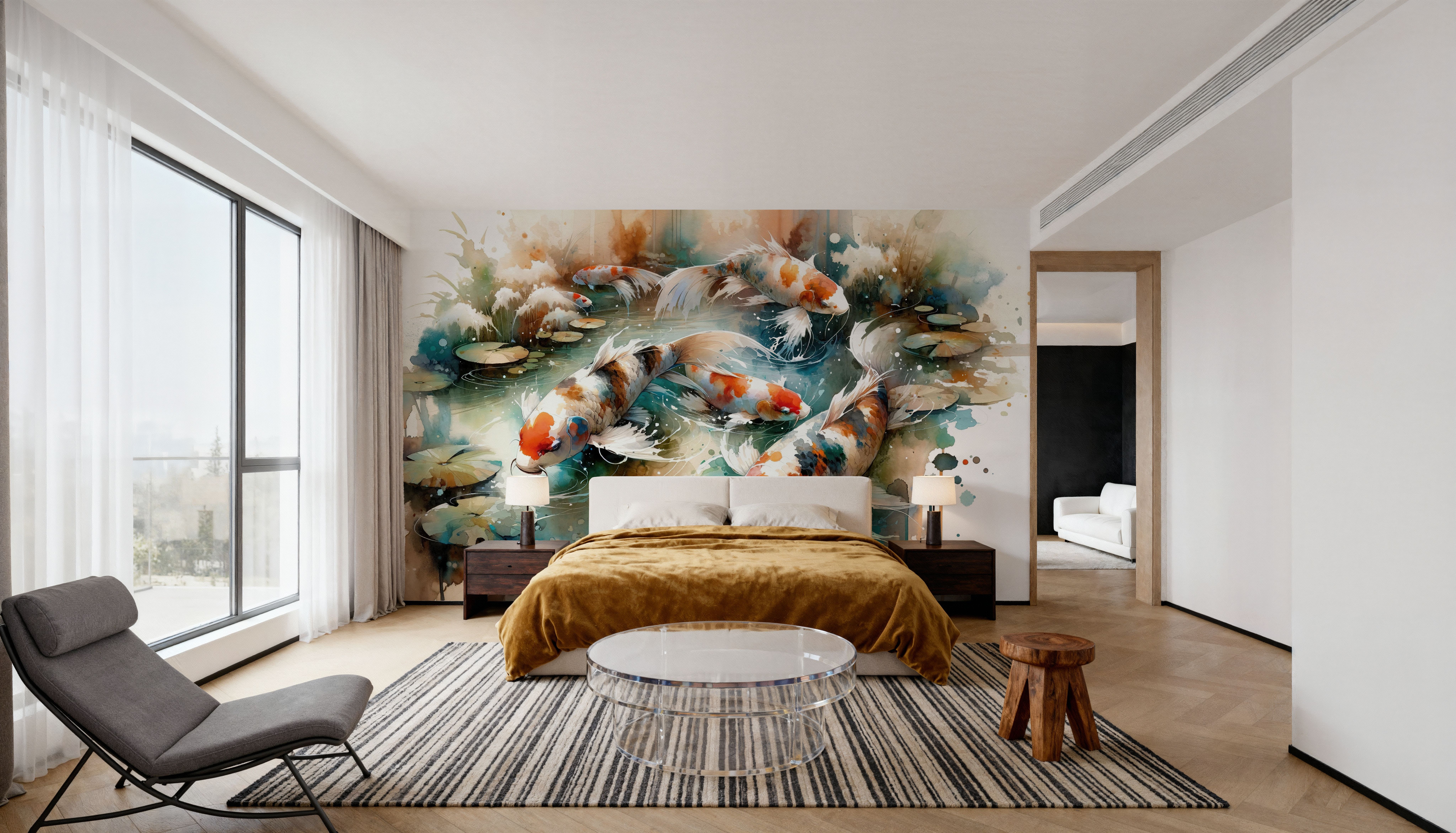 Koi Fishes in Watercolor