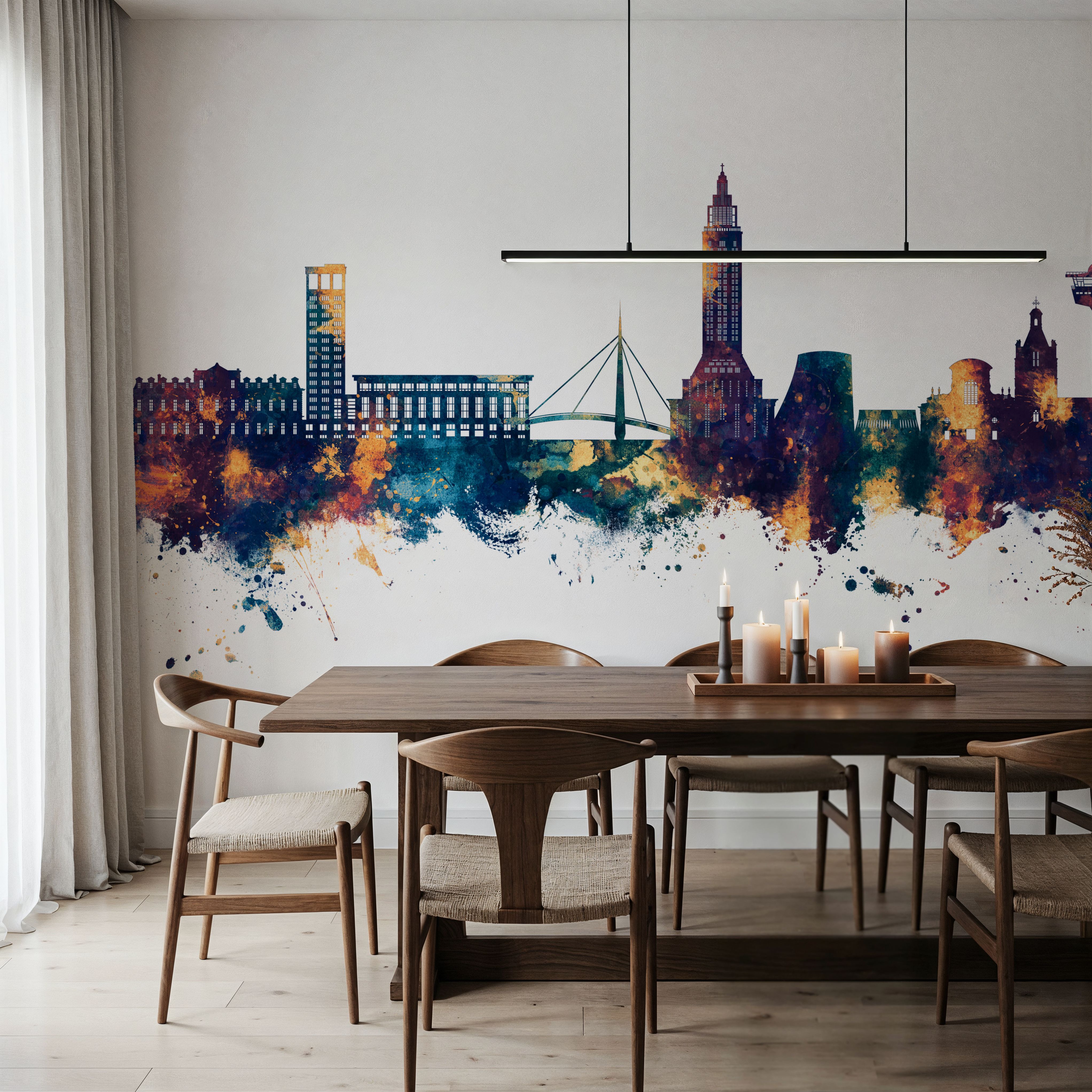 Le Havre France Skyline Blue & Bronze