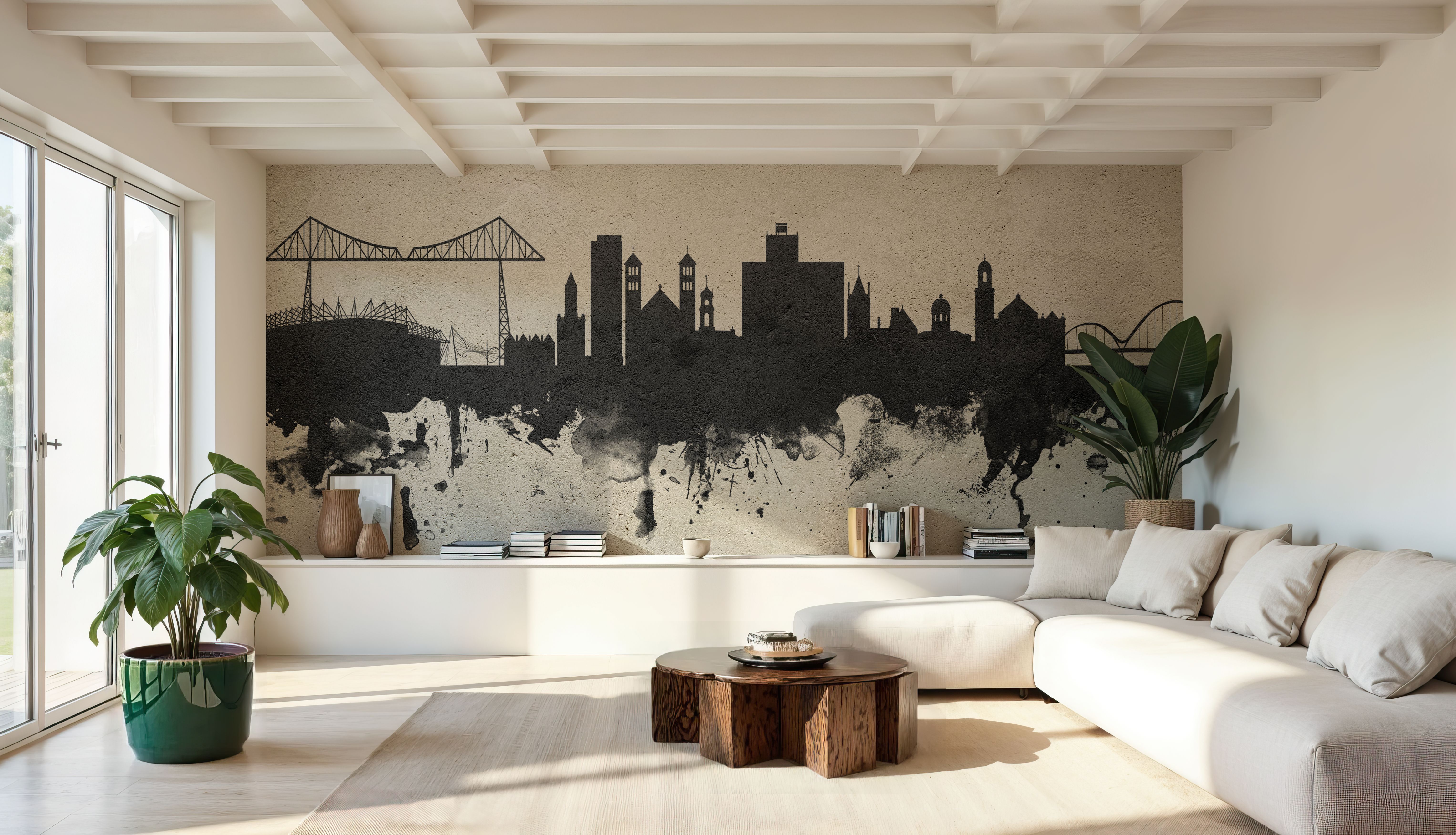 Middlesbrough England Skyline Concrete, Carte da parati