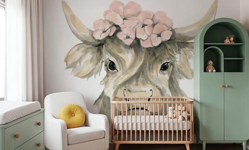 Spring Highland Cow