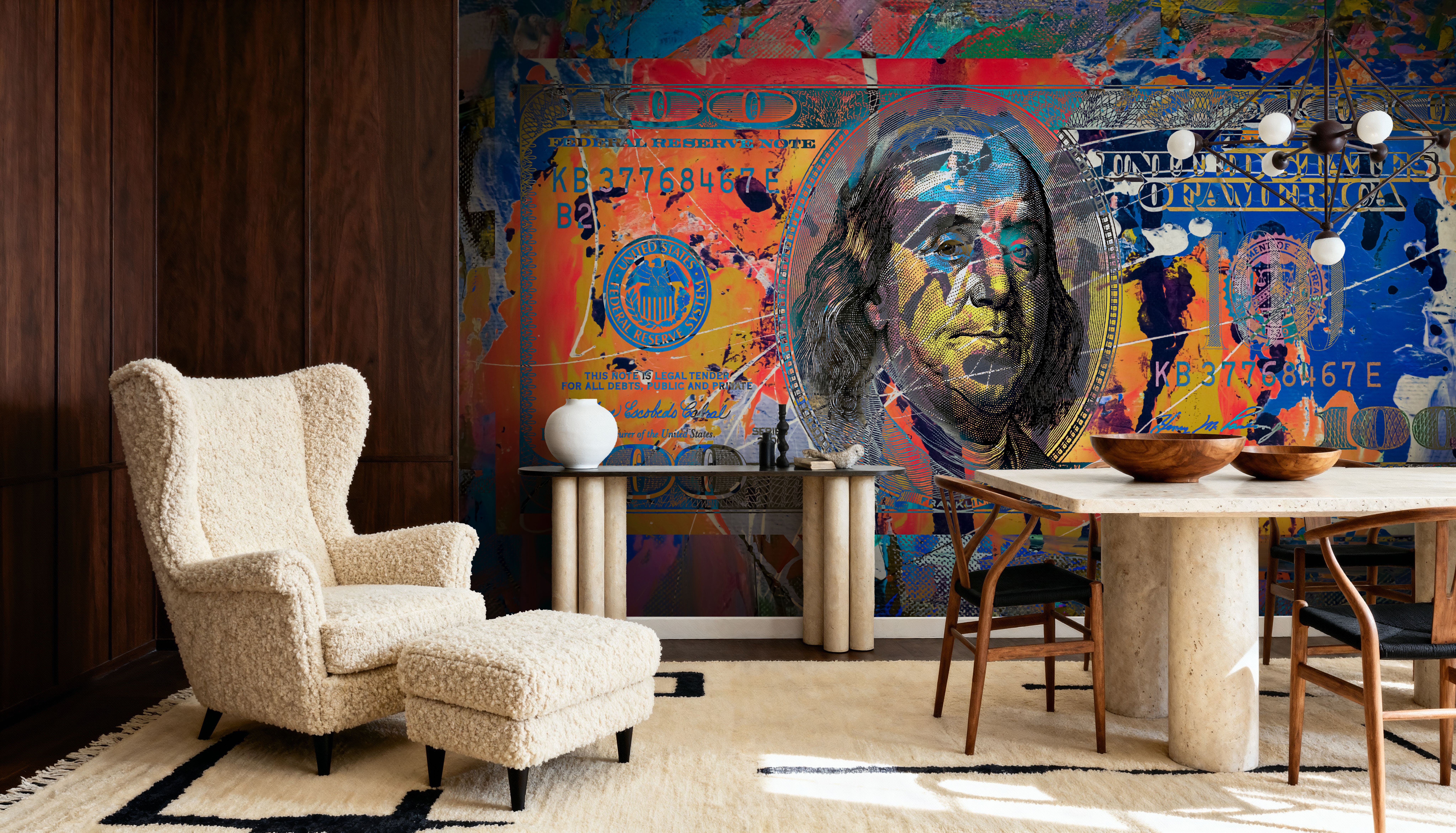 Grunge $100 Dollar Bill