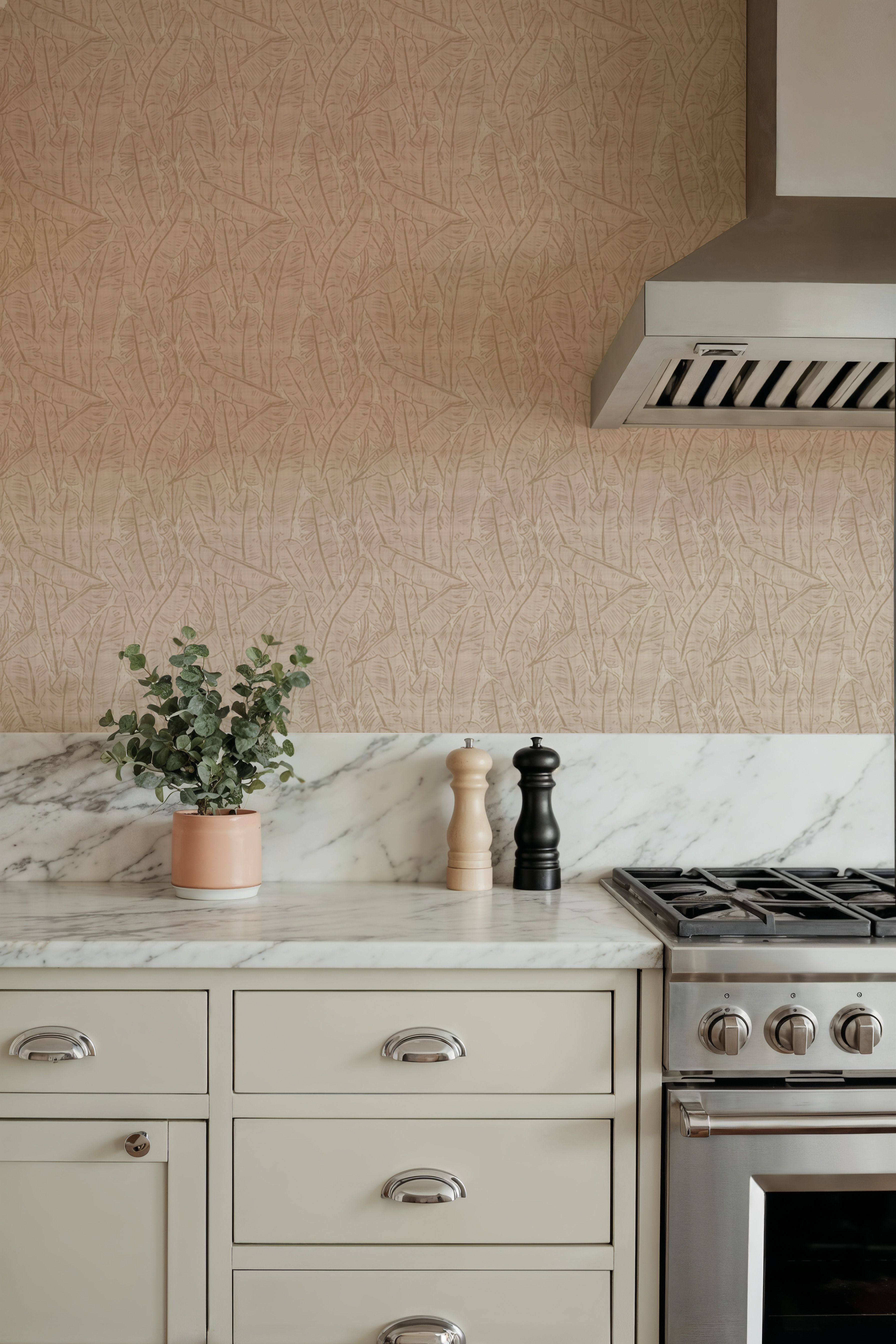 Banana Leaf Camo, Pink Beige