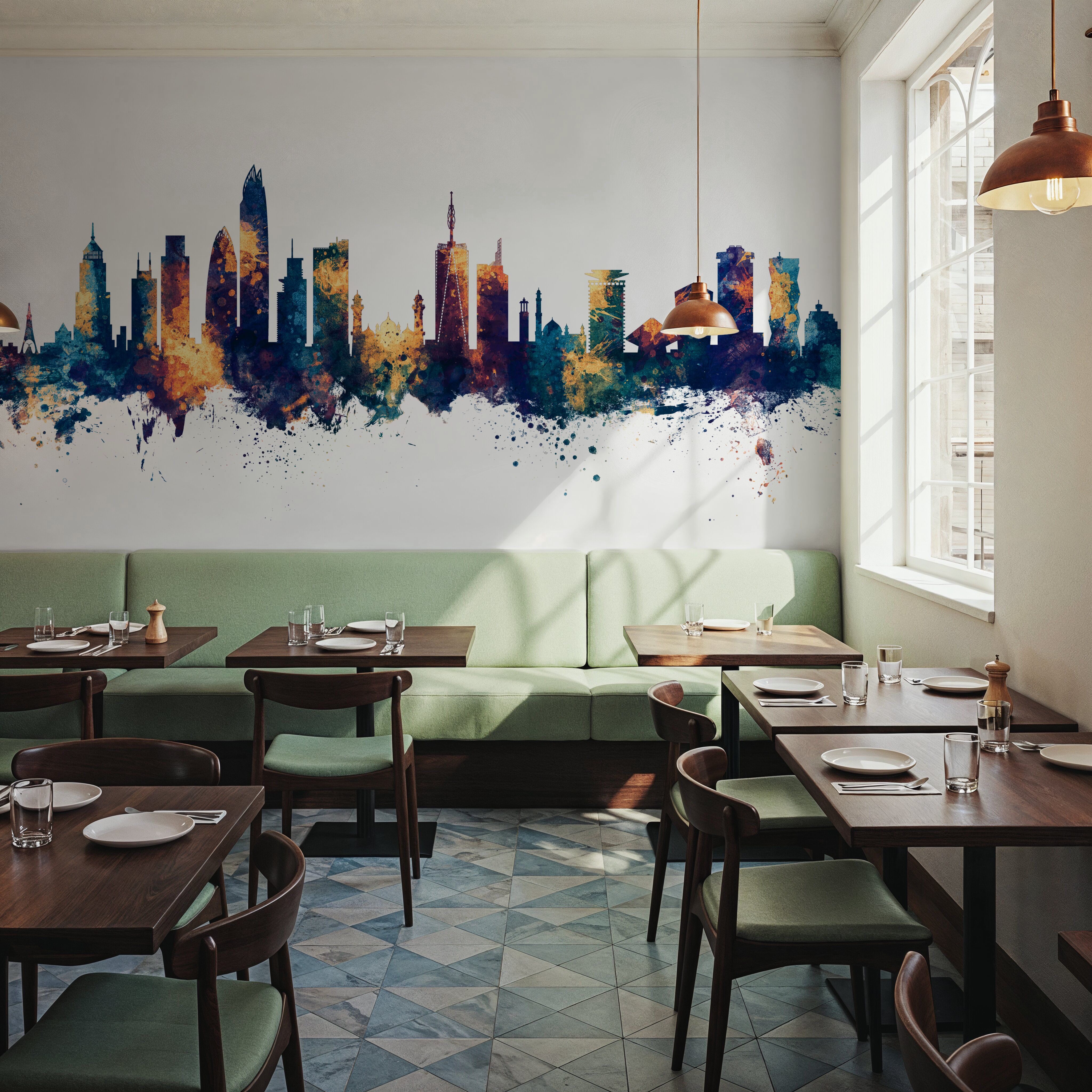 Nairobi Kenya Skyline Blue & Bronze