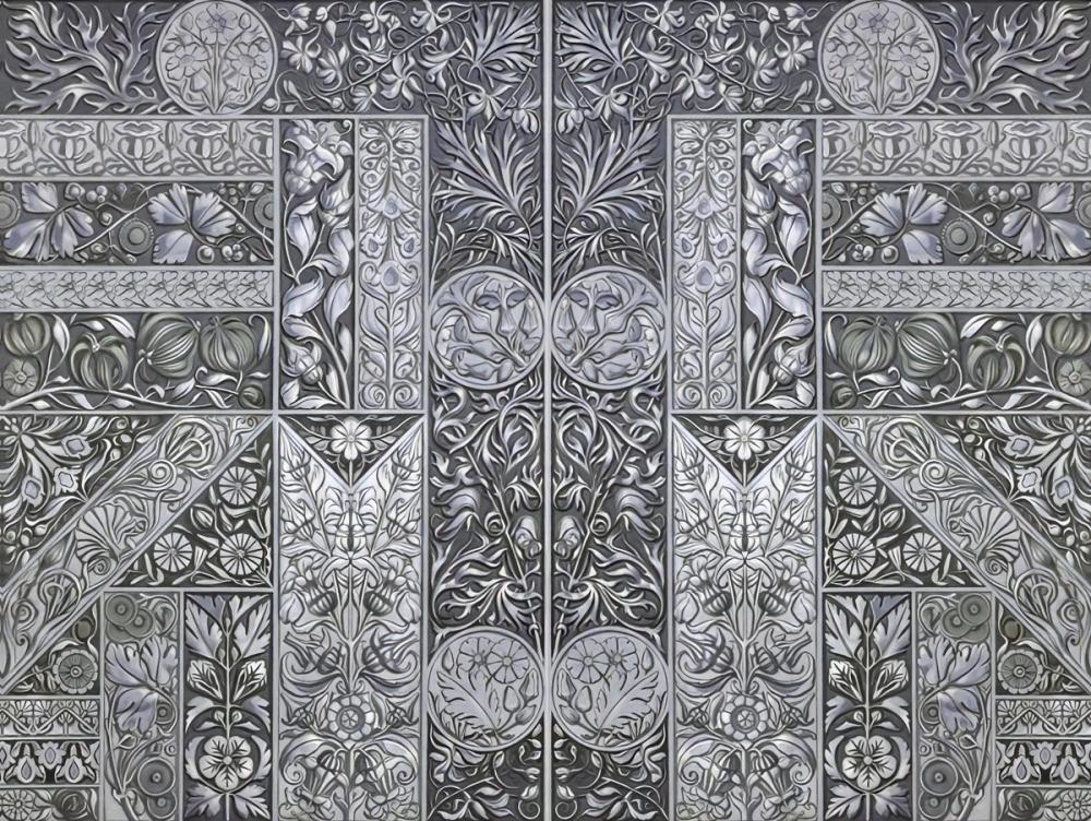 Flower Collection, Green & Blue