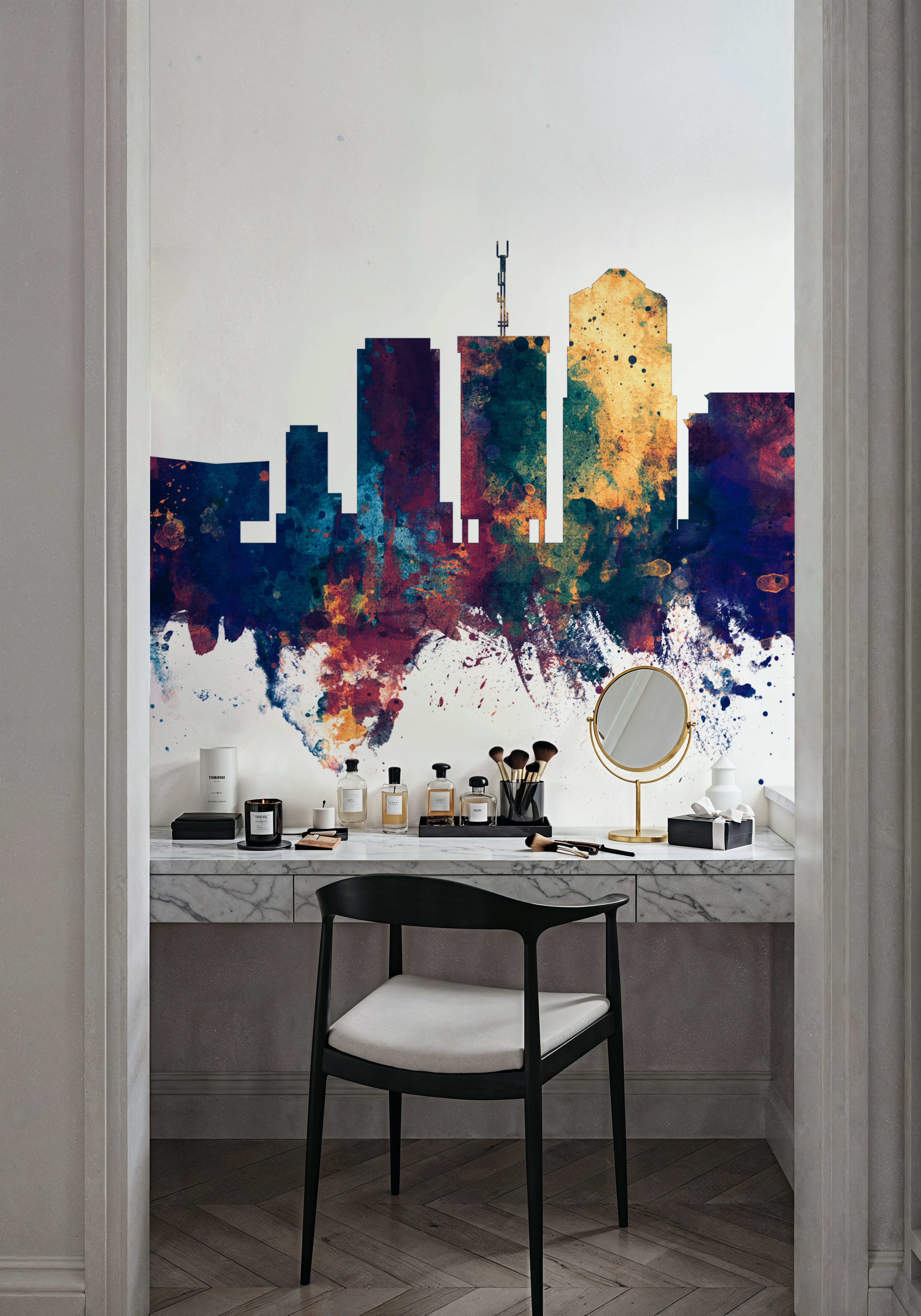 Tucson Arizona Skyline Blue & Bronze