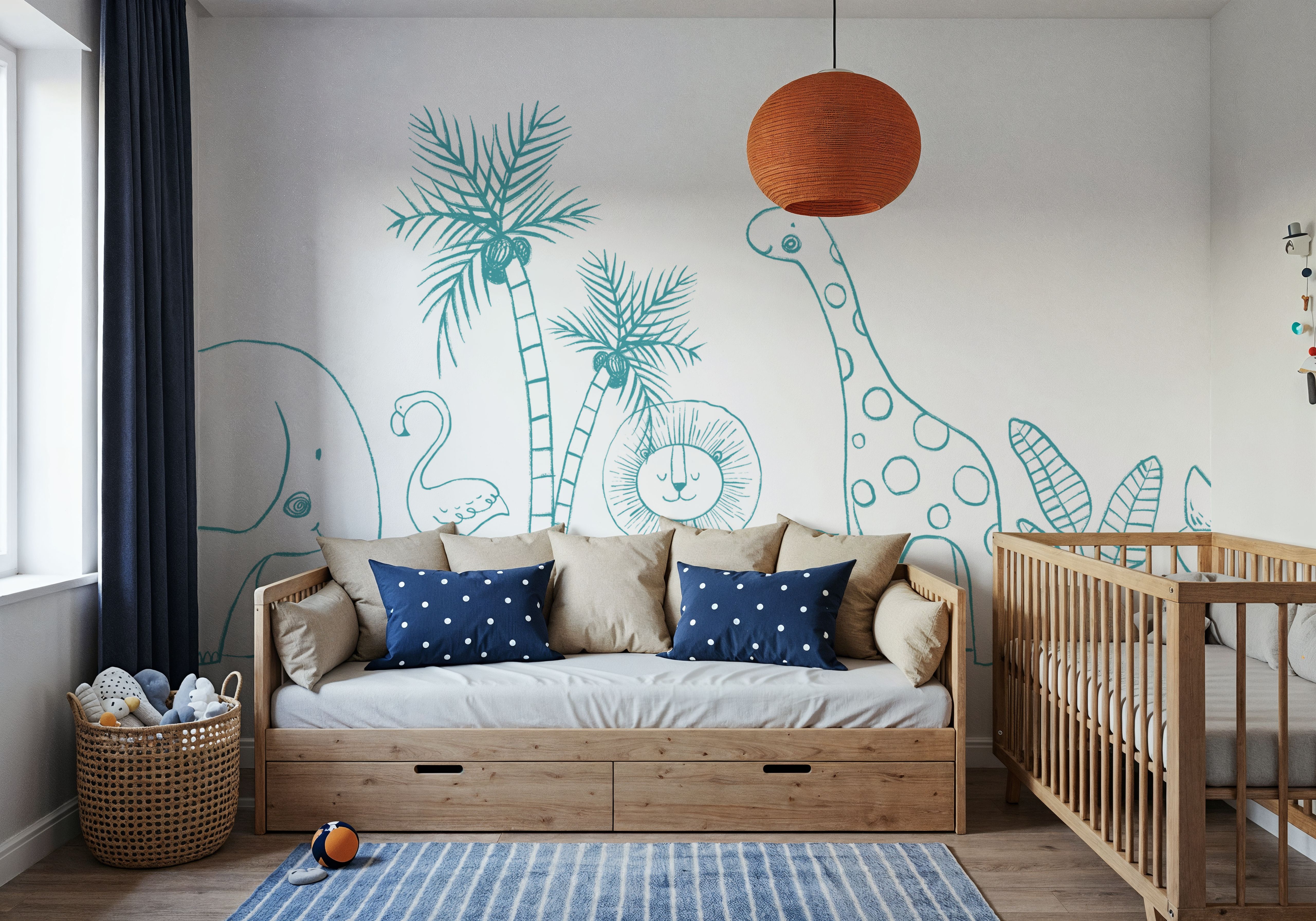 Calm & Cute Baby Animals, Teal