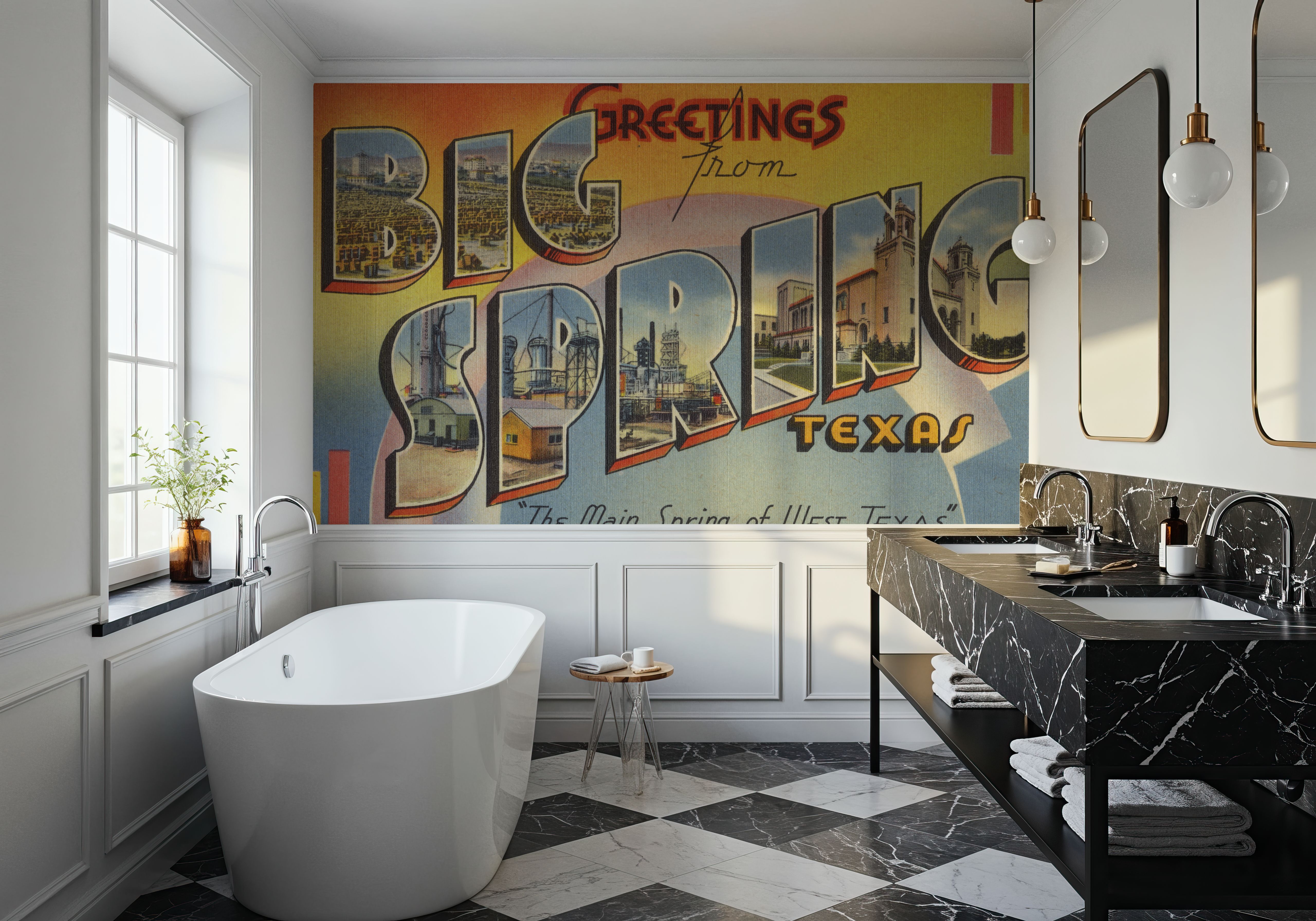 Greetings from Big Spring - Screenprint Postcard