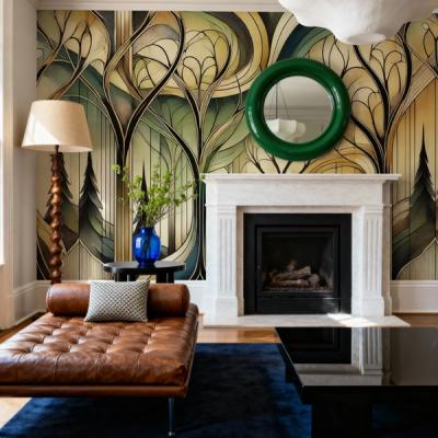 Vintage Treescape Essence in Art Deco