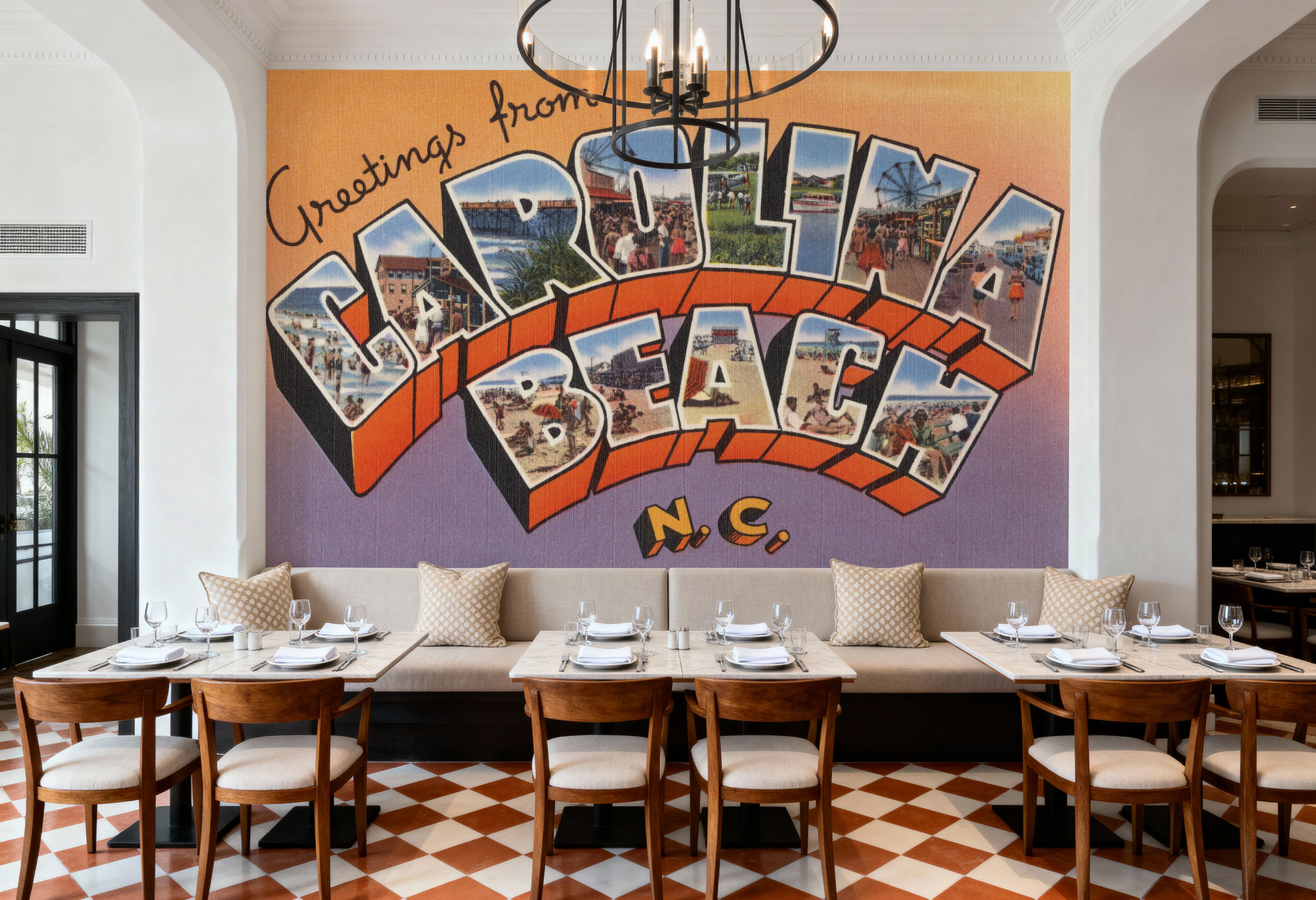 Greetings from Carolina Beach - Screenprint Postcard