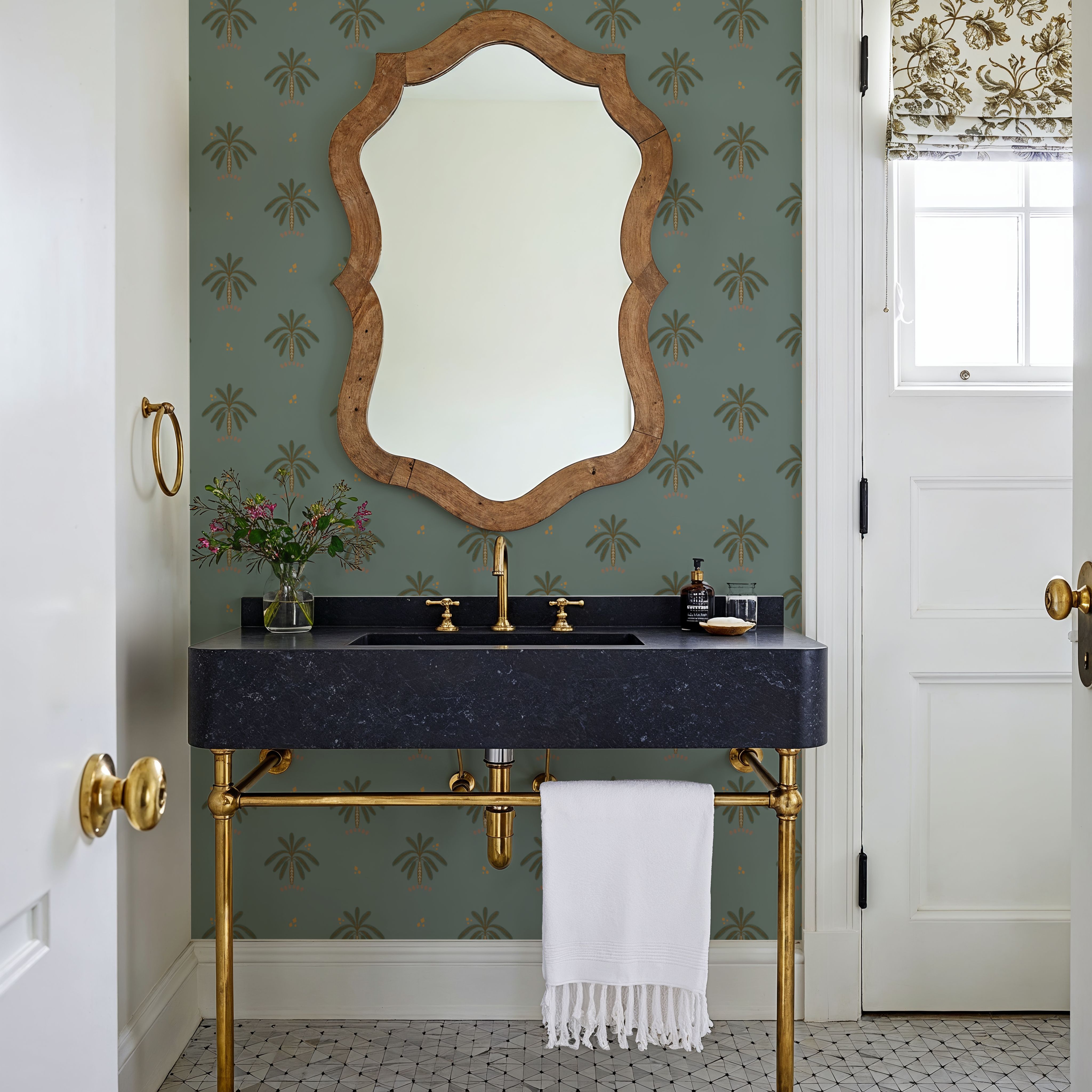 Boho Palms-Cave, Blue Green