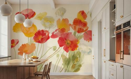Bright Poppies I