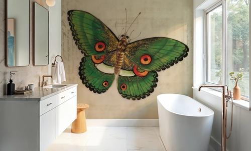 Vintage Green Butterfly