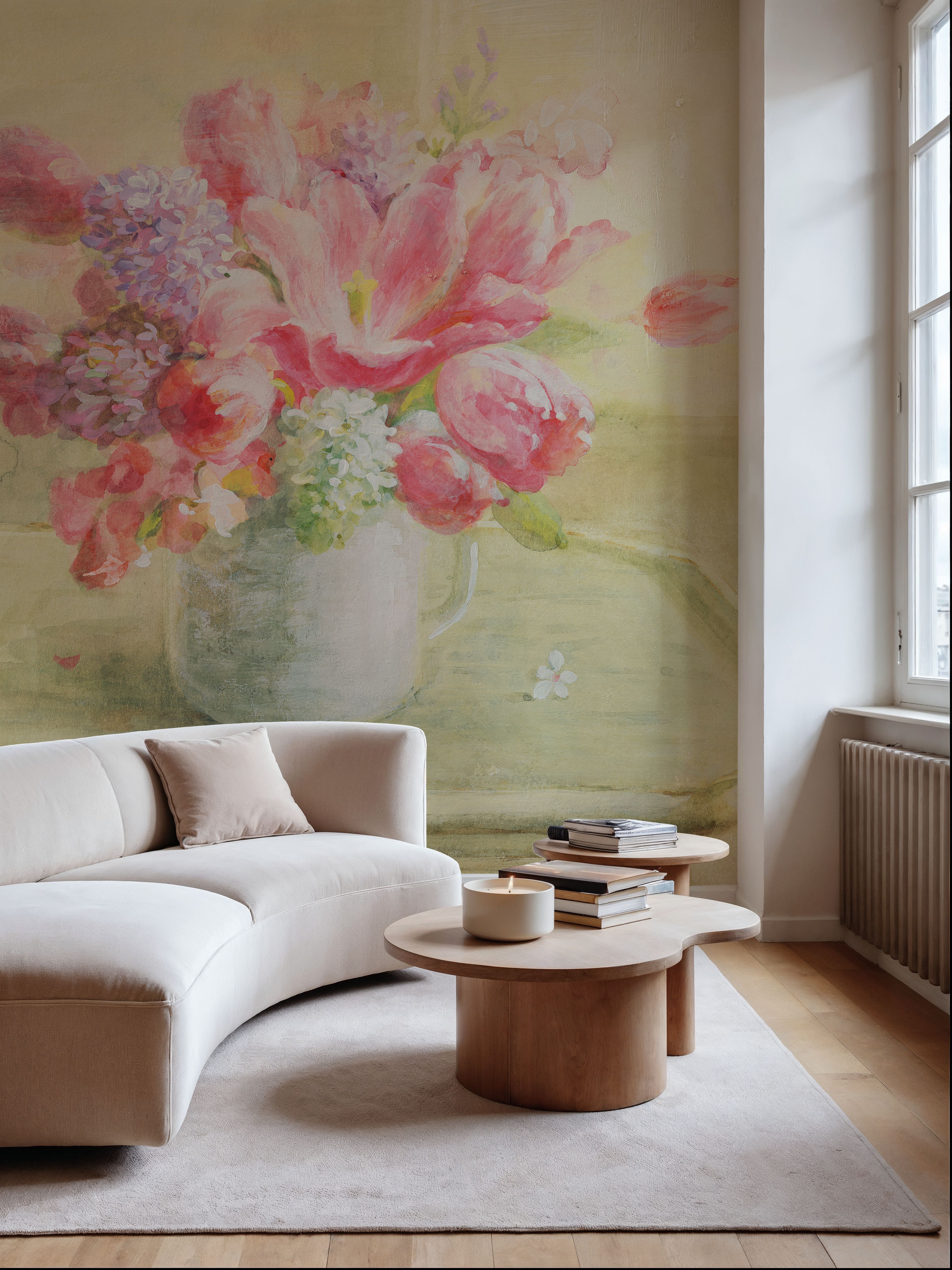 Tulips and Hyacinths on White